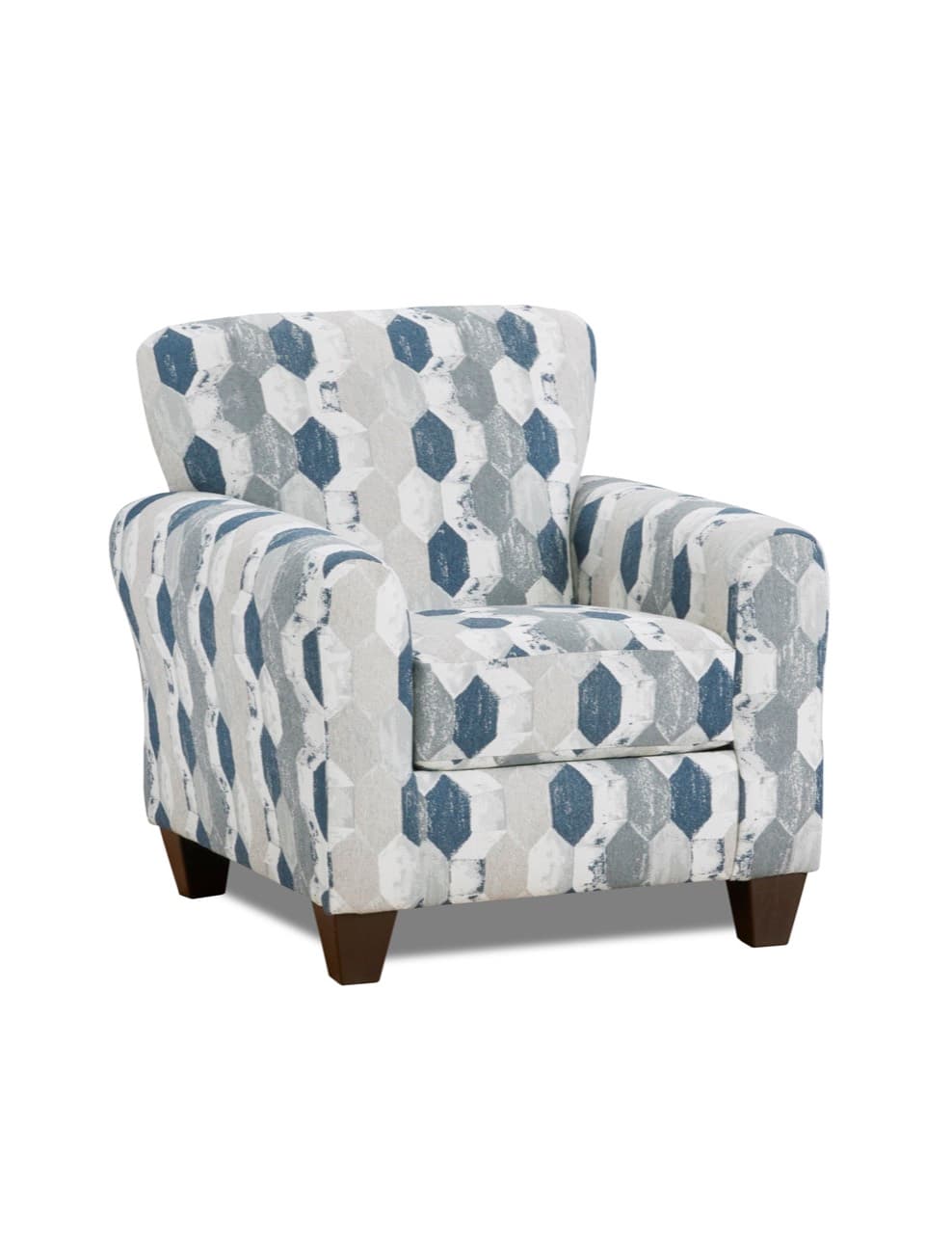 Aria Accent Chair — Sapphire Hex