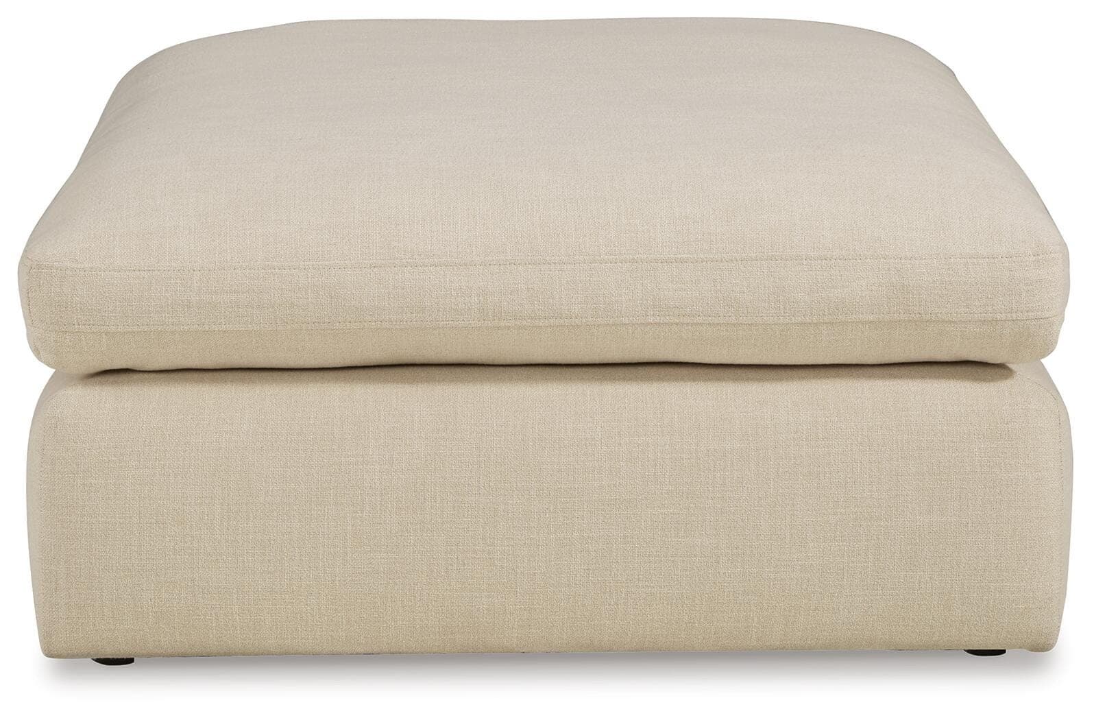 Elyza Oversized Accent Ottoman — White — view 3