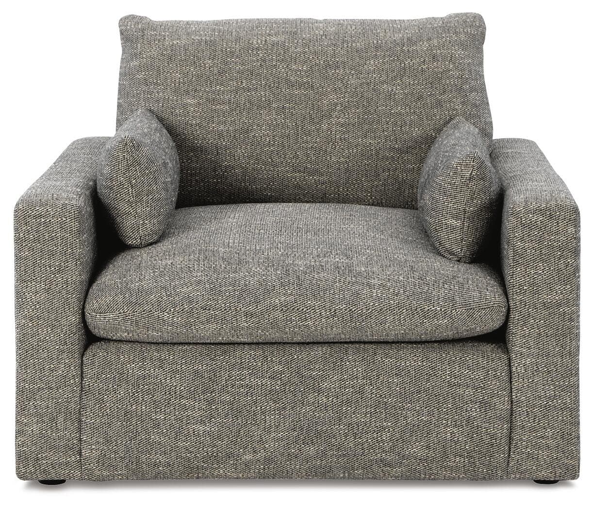 Dramatic Oversized Chair — Black/Gray — view 3