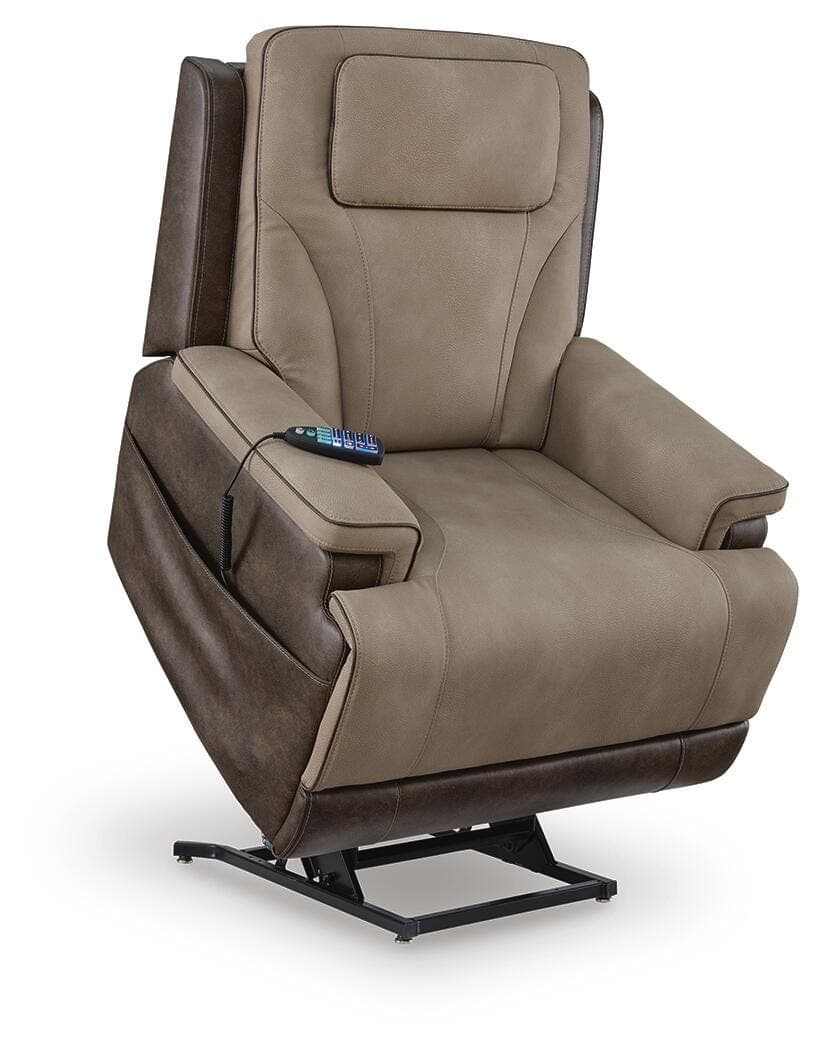 4Z-Serenity Zone Power Lift Recliner — Brown/Beige — view 4