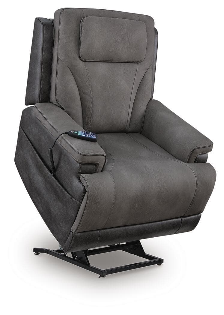 4Z-Serenity Zone Power Lift Recliner — Black/Gray — view 4