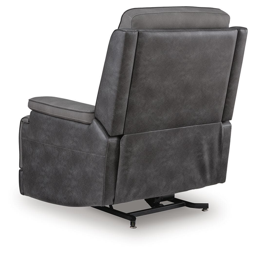 4Z-Serenity Zone Power Lift Recliner — Black/Gray — view 7
