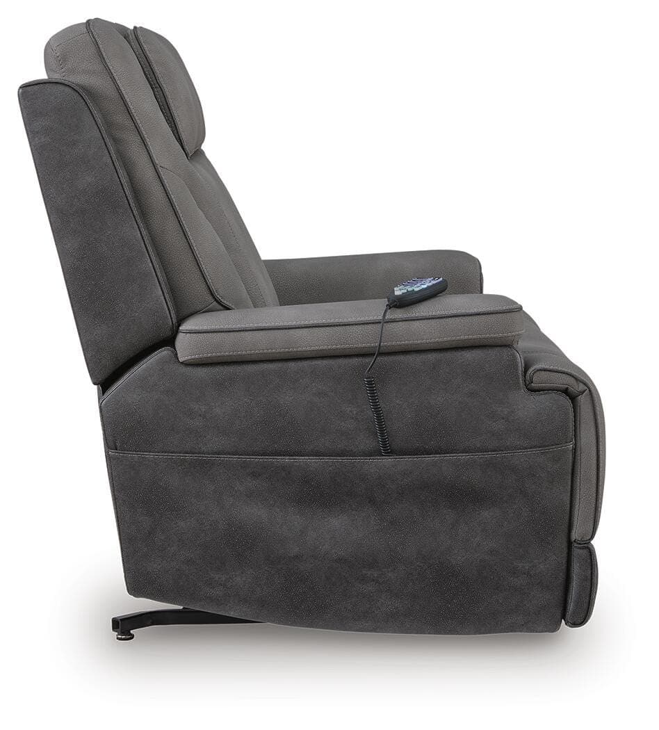 4Z-Serenity Zone Power Lift Recliner — Black/Gray — view 6