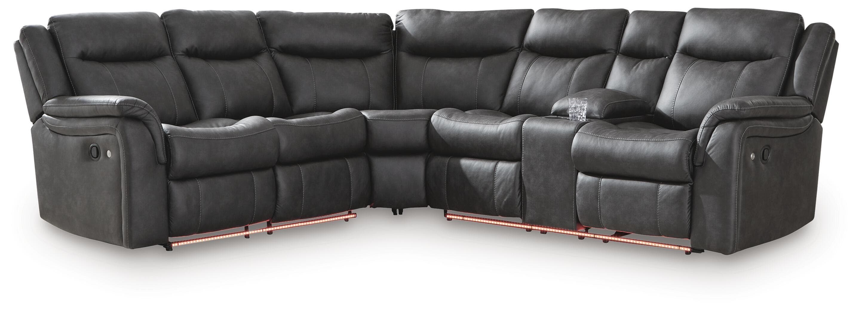 Perarrygin 2-Piece Reclining Sectional — Carbon — view 6