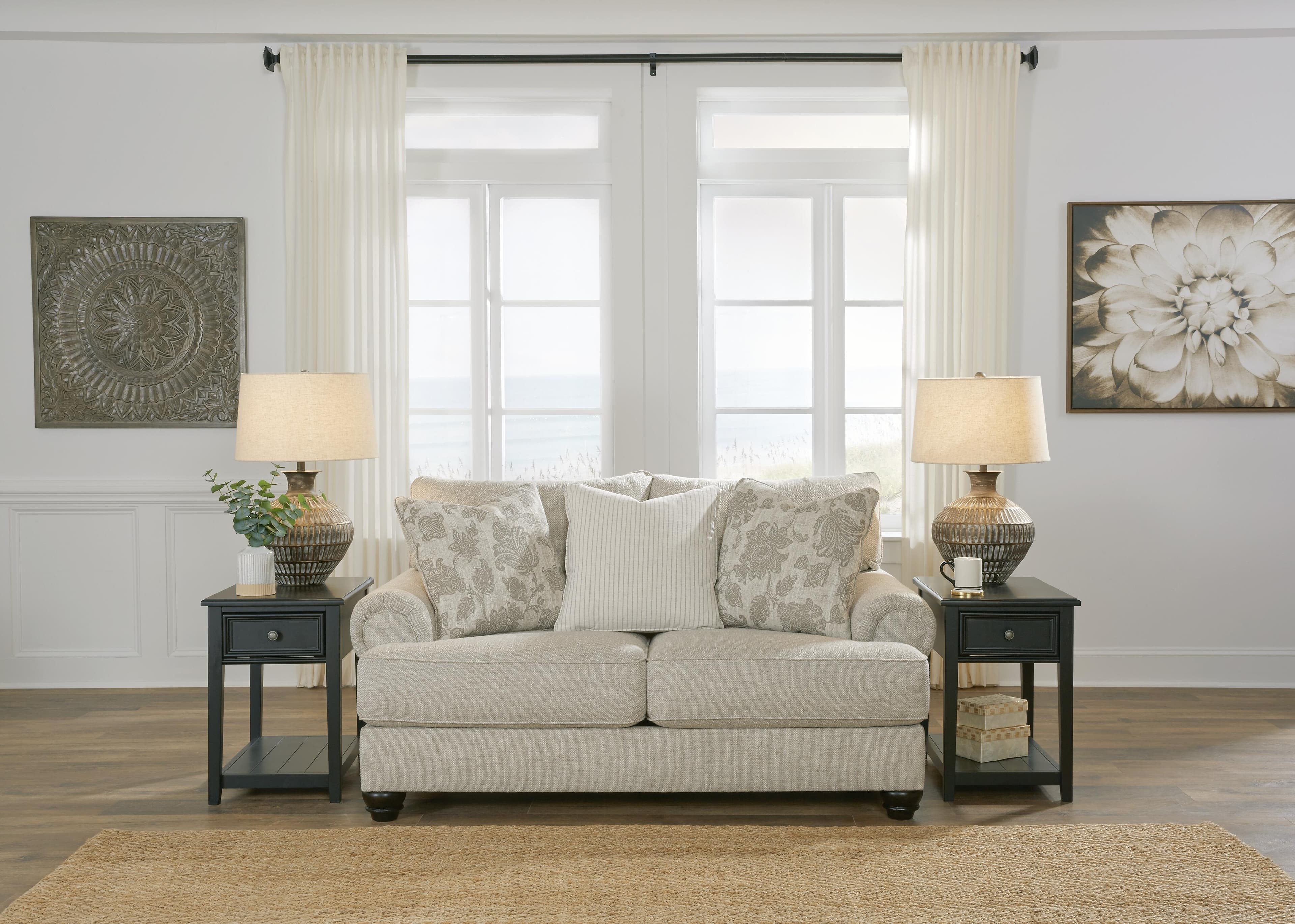 Asanti Loveseat — Black/Gray — view 2