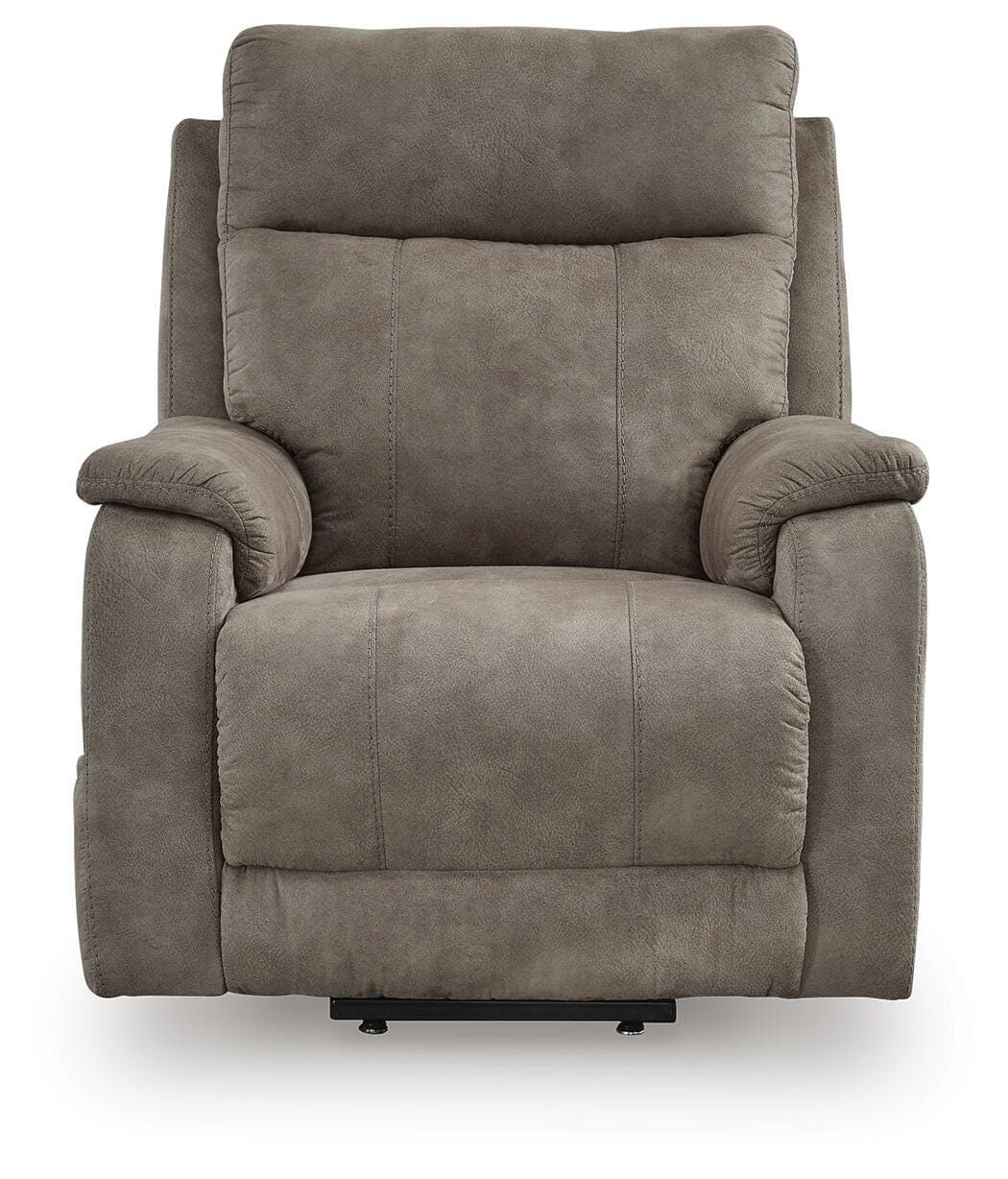 Crestmeade Power Lift Recliner — Black/Gray — view 4