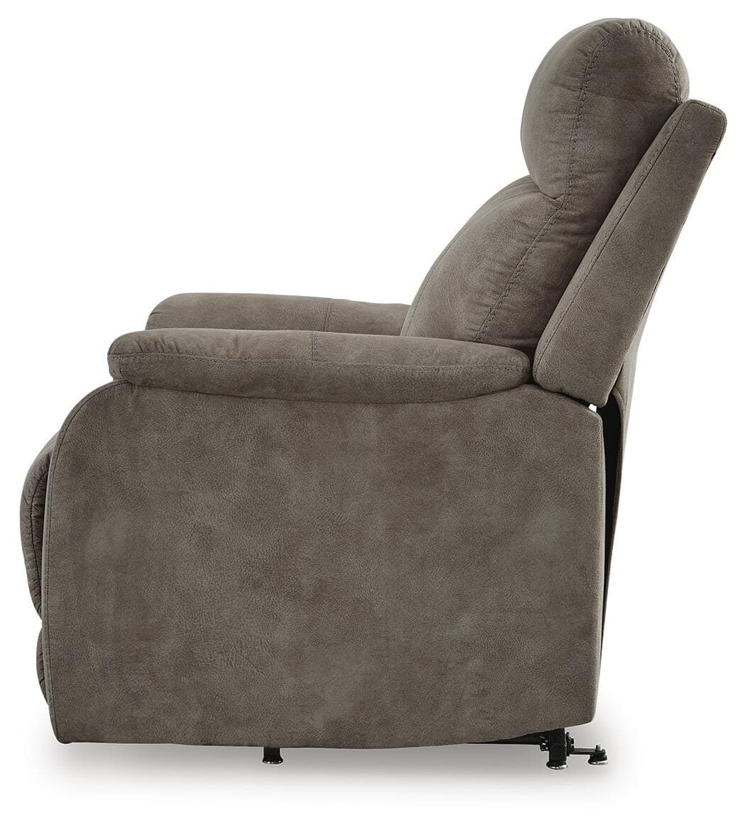 Crestmeade Power Lift Recliner — Black/Gray — view 6