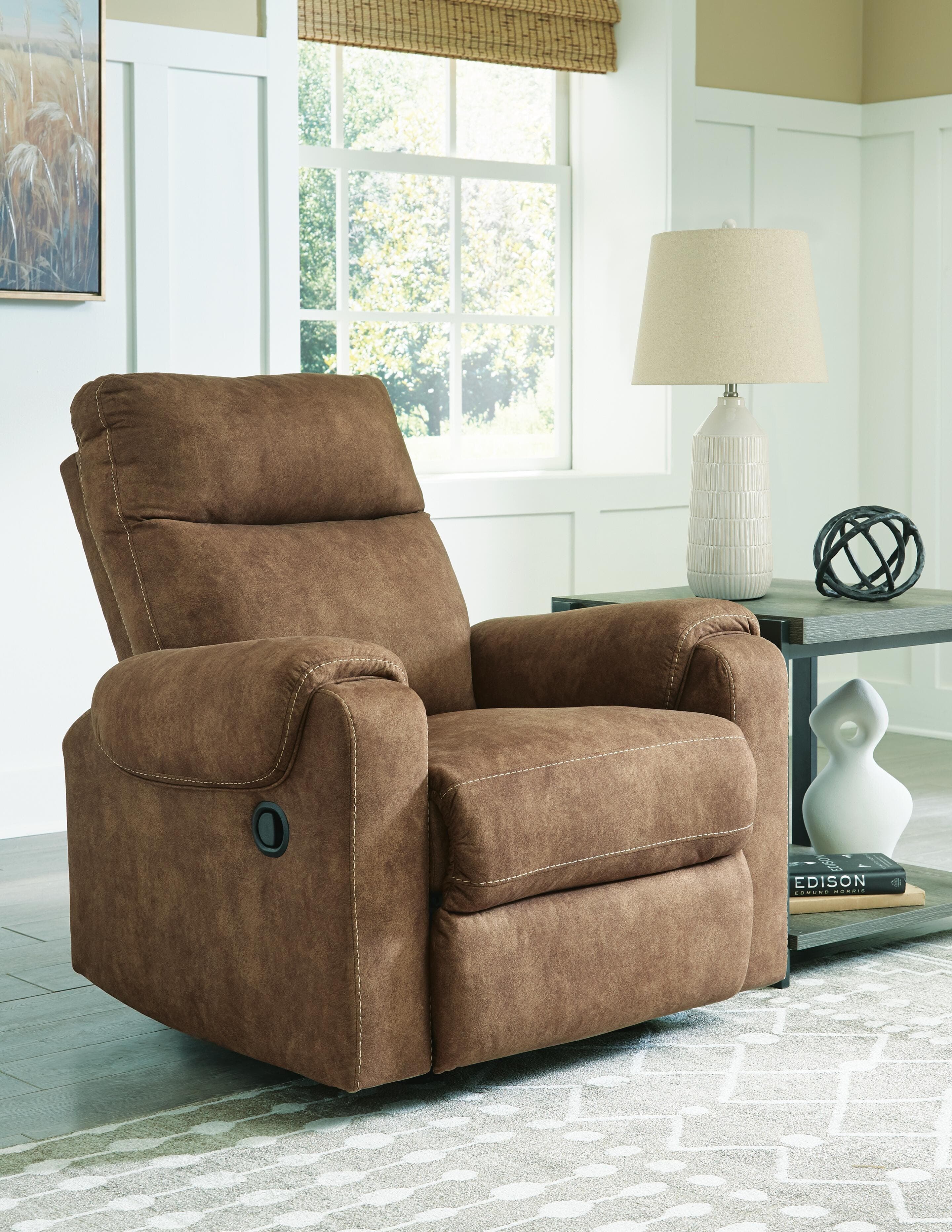 Edenwold Recliner — Brown/Beige — view 2