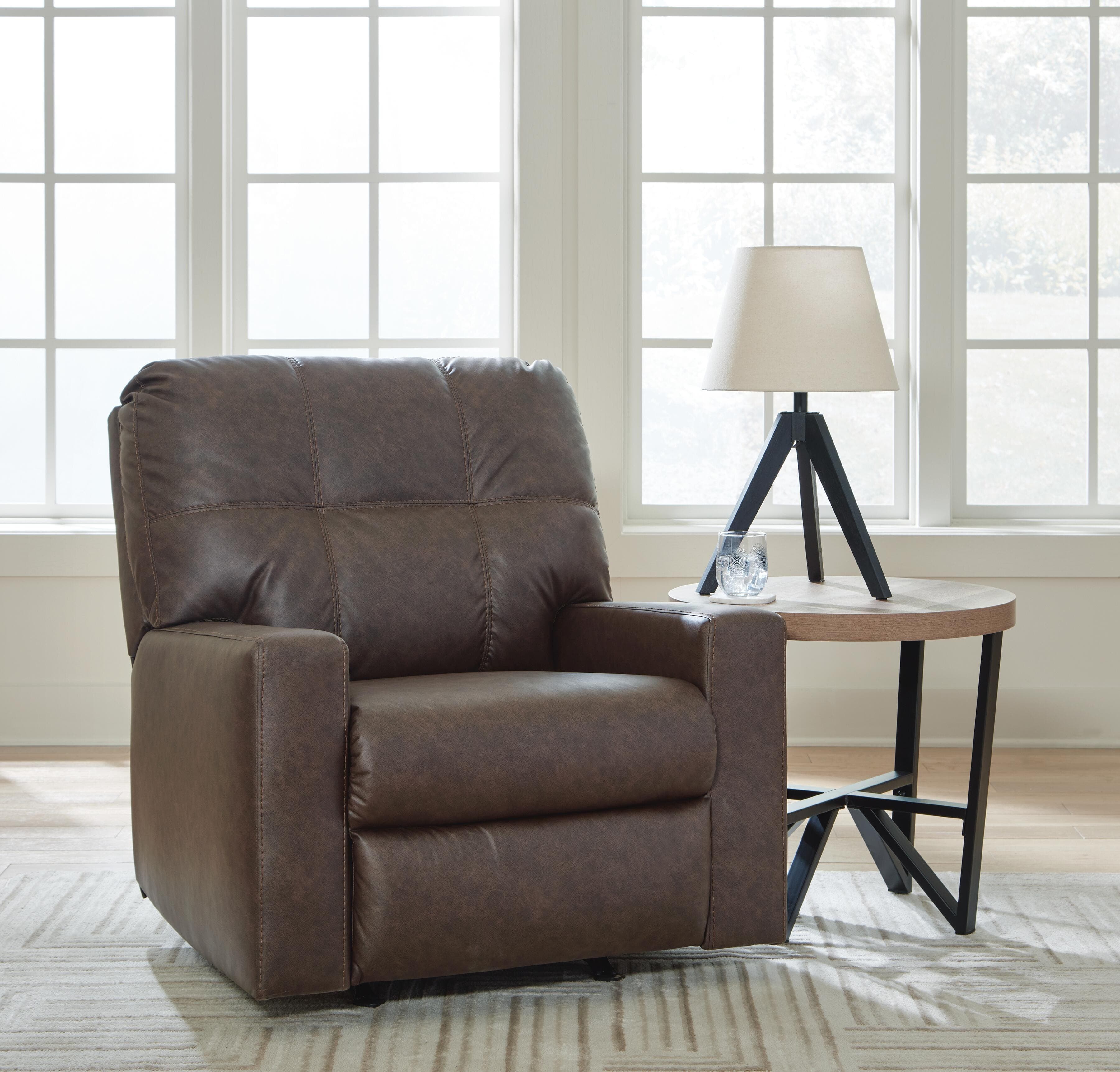 Barlin Mills Recliner — Brown/Beige — view 2