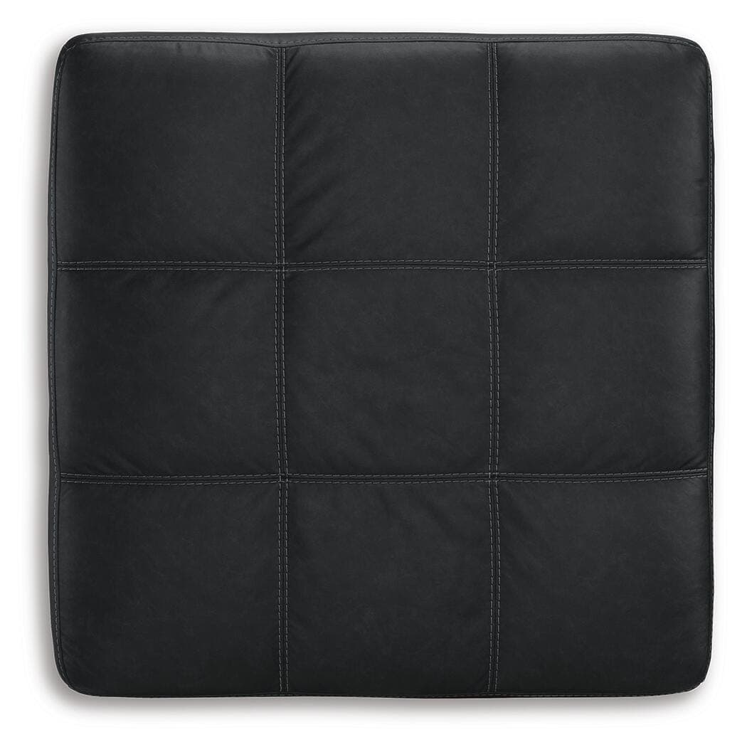 Barlin Mills Oversized Accent Ottoman — Black/Gray — view 4