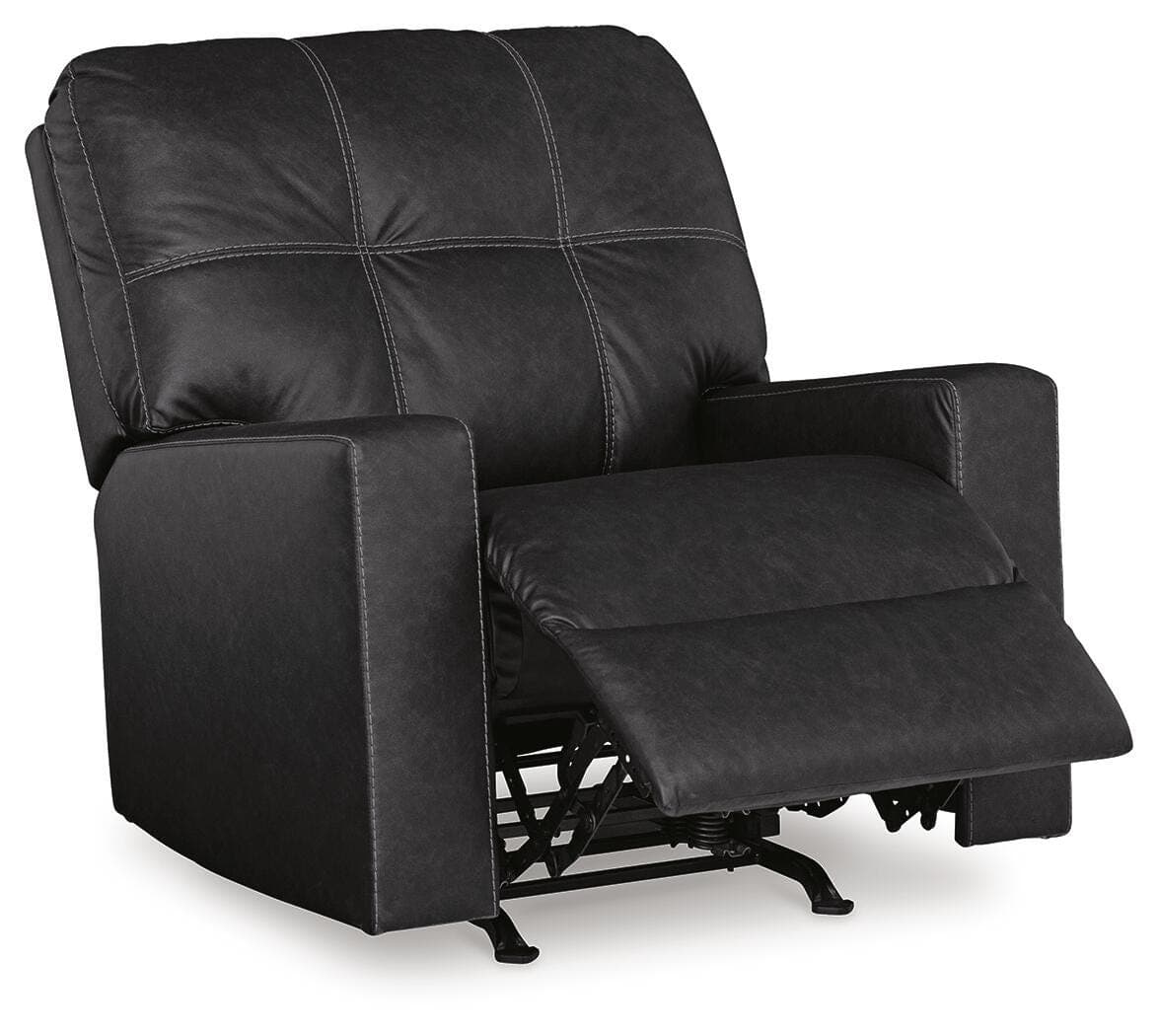 Barlin Mills Recliner — Black/Gray — view 3