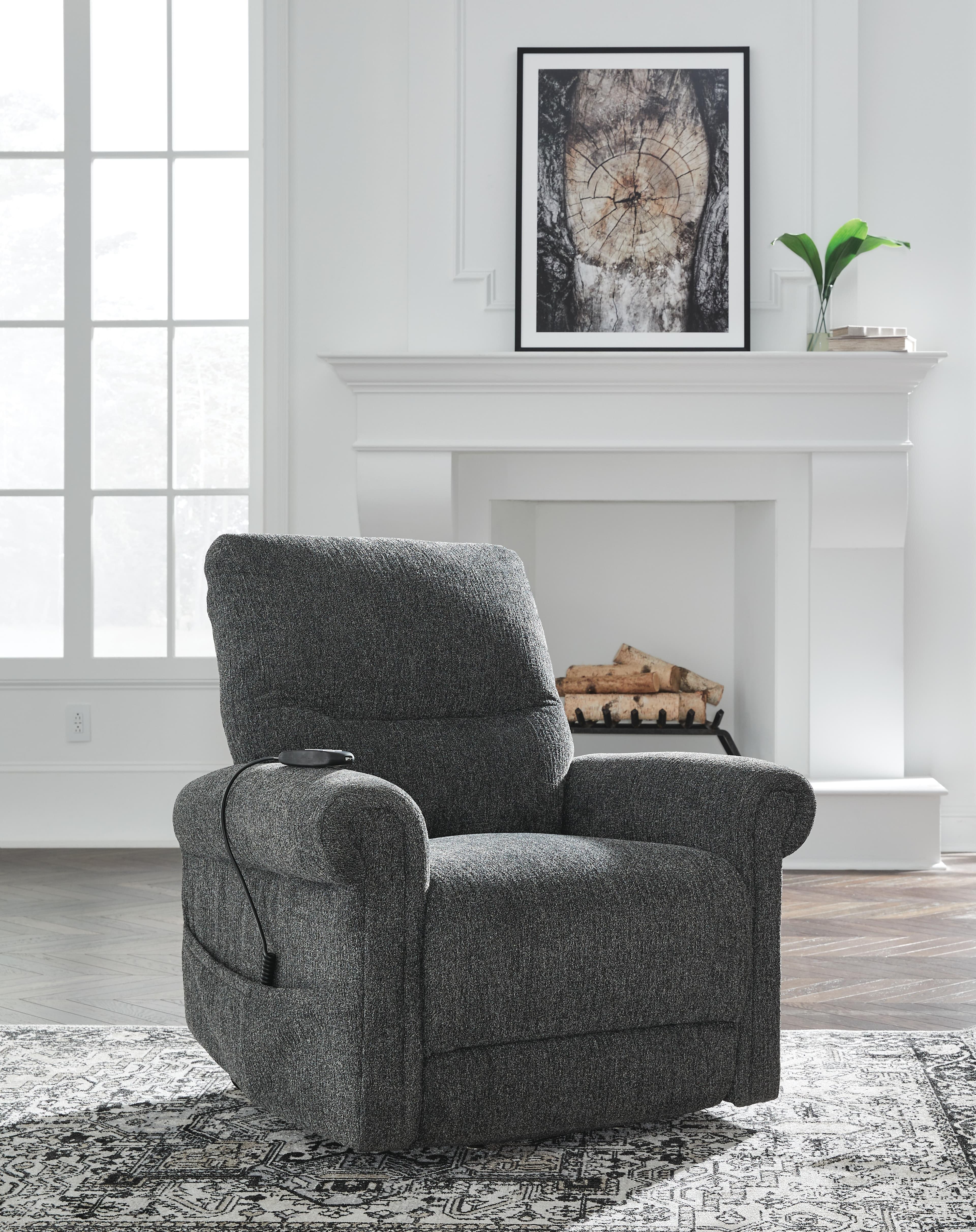 Aureta Power Lift Recliner — Black/Gray — view 2