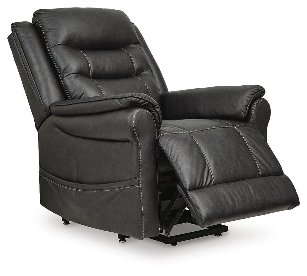 Oatman Power Lift Recliner — Black/Gray — view 3