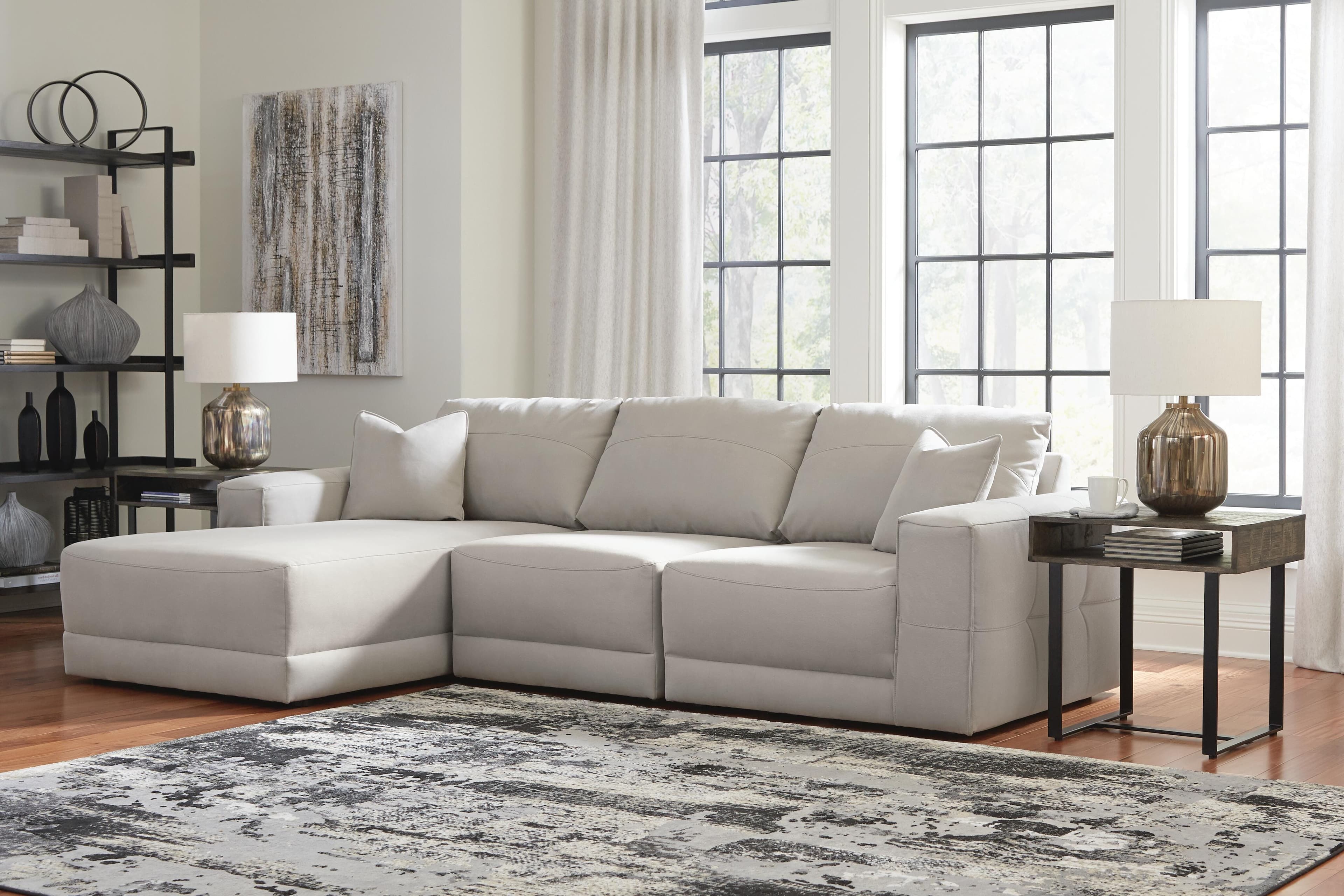 Next-Gen Gaucho 3-Piece Sectional Sofa with Chaise — Black/Gray — view 2