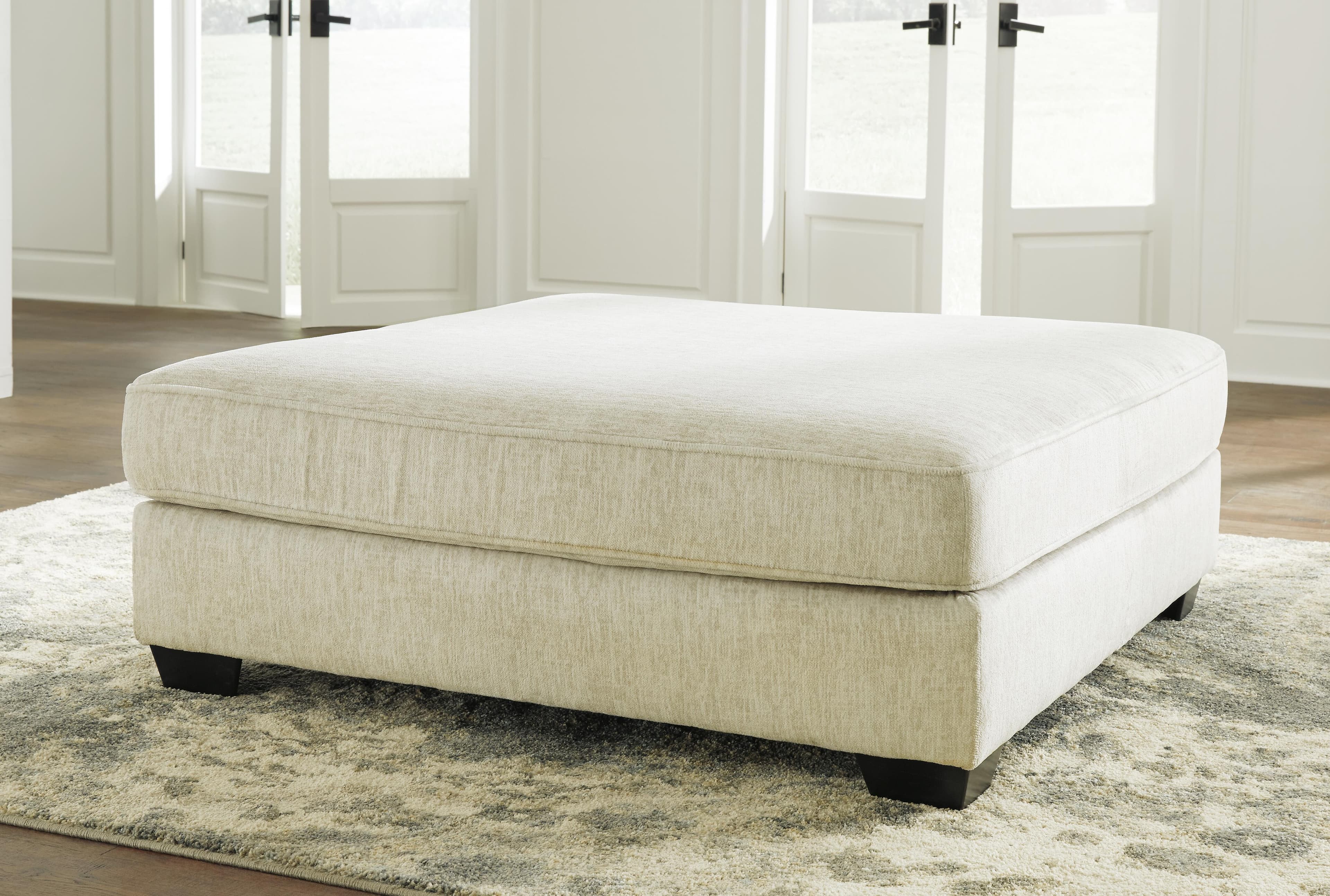 Rawcliffe Oversized Accent Ottoman — Brown/Beige — view 2