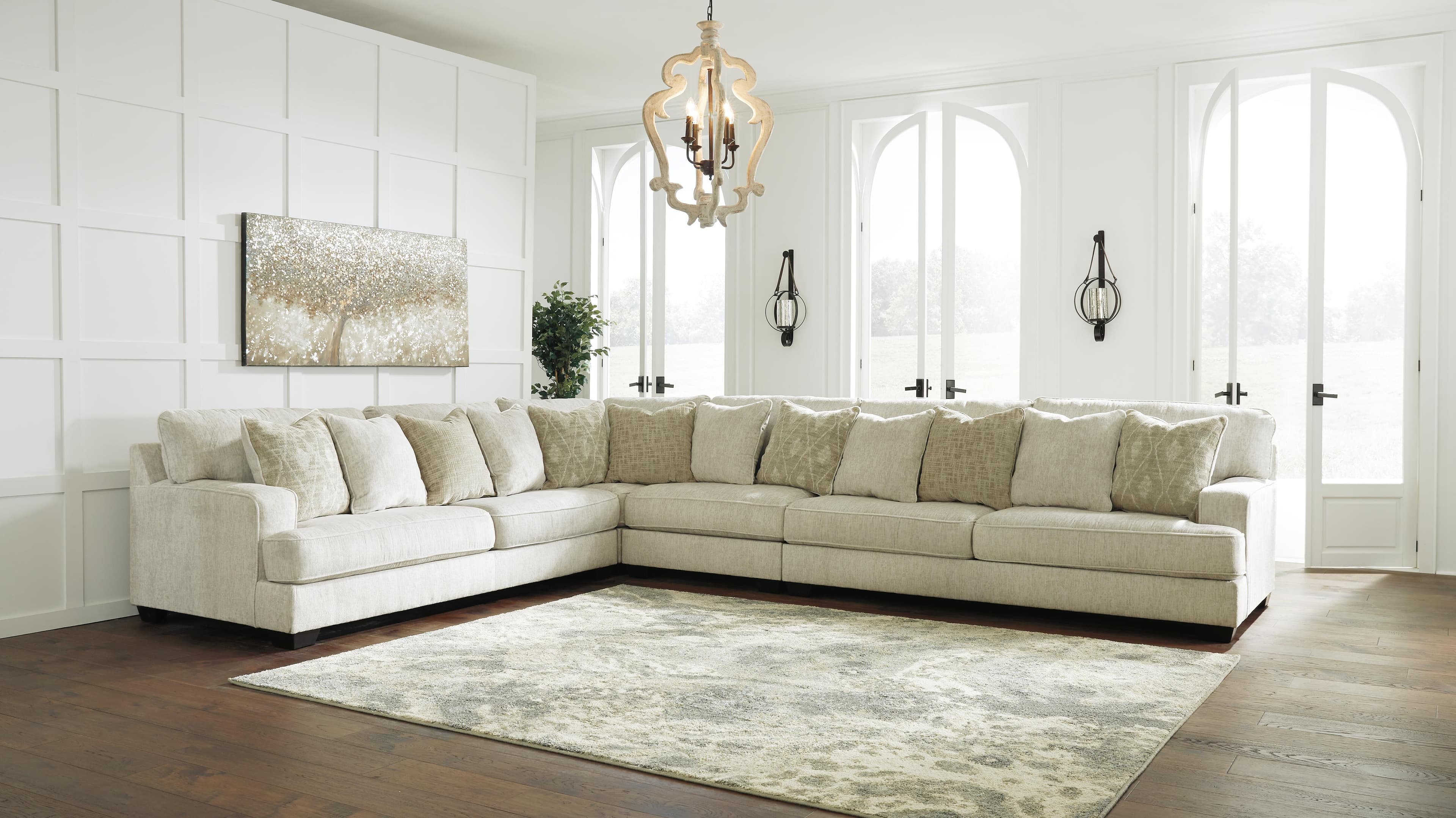Rawcliffe 4-Piece Sectional — Brown/Beige — view 2