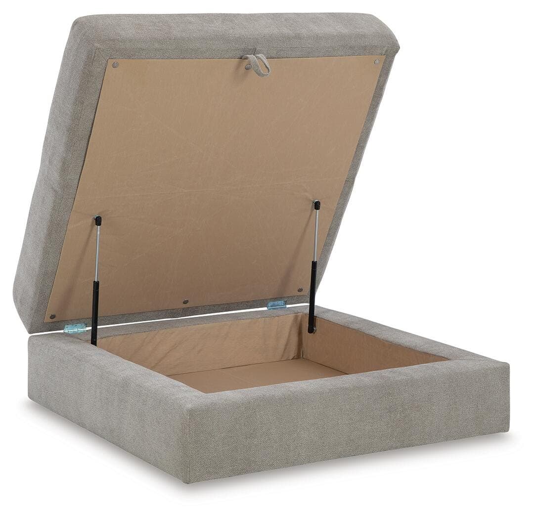 Aslan Court Ottoman With Storage — Brown/Beige — view 3
