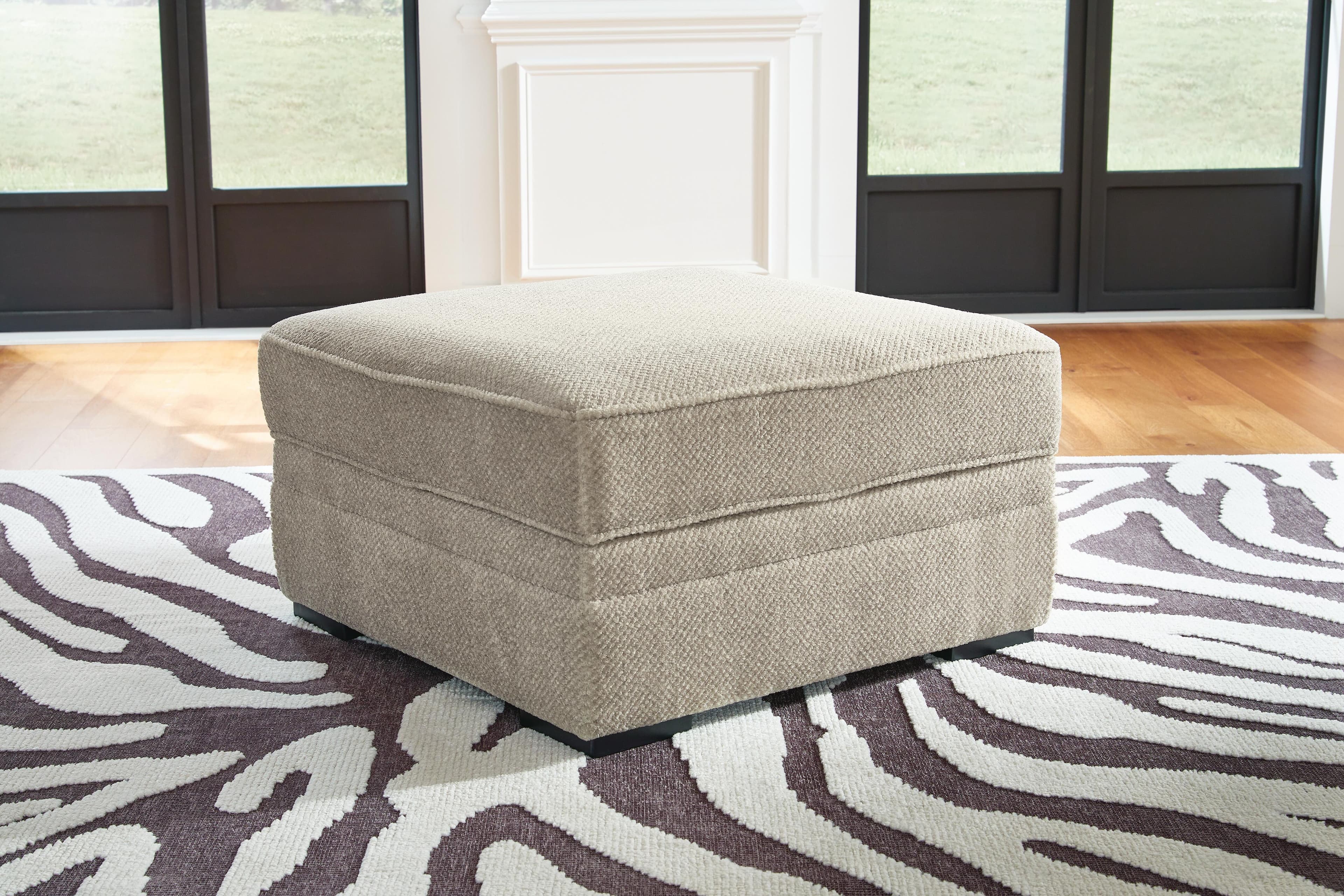 Calnita Ottoman With Storage — Brown/Beige — view 2