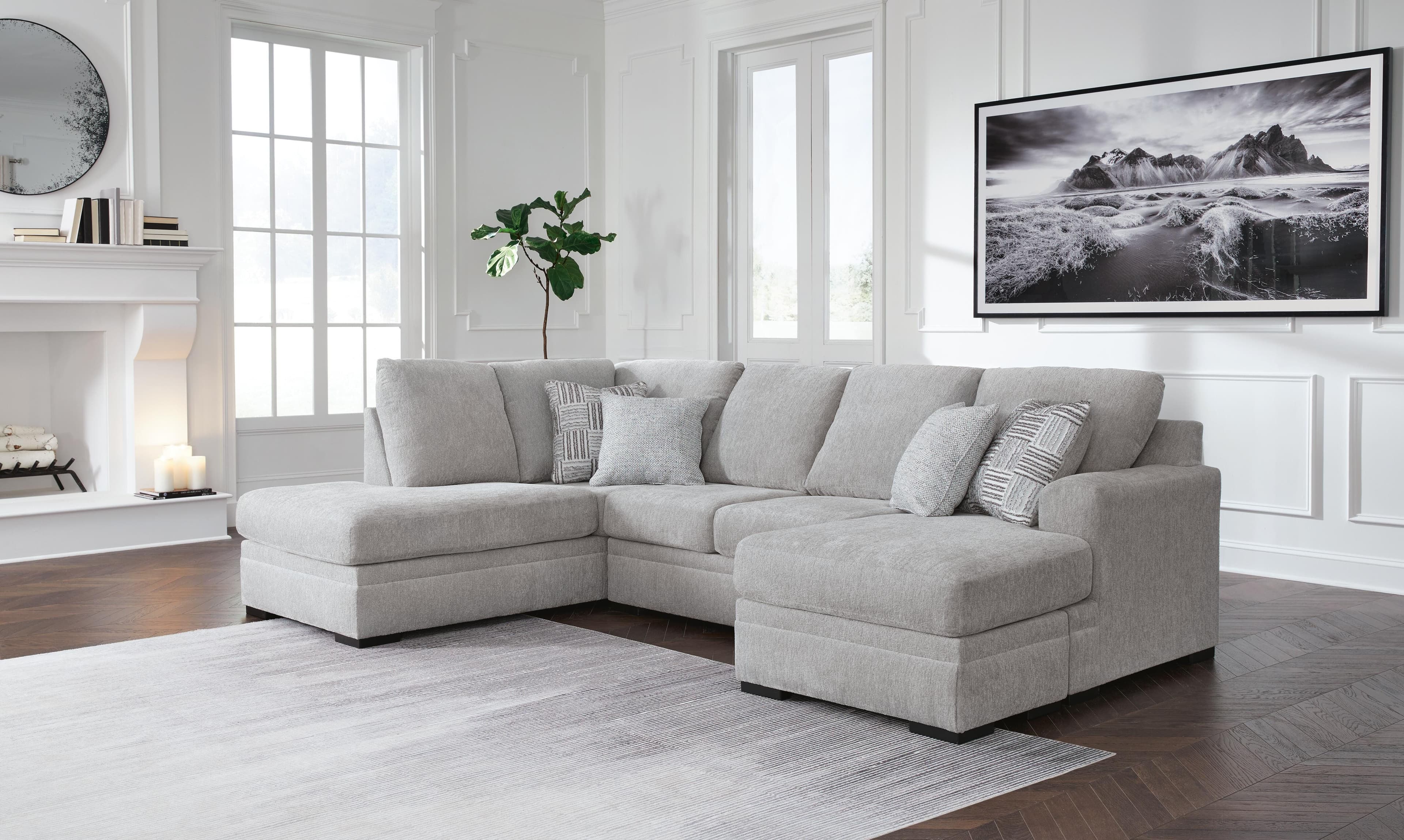 Gabyleigh 2-Piece Sectional with Chaise — Black/Gray — view 2