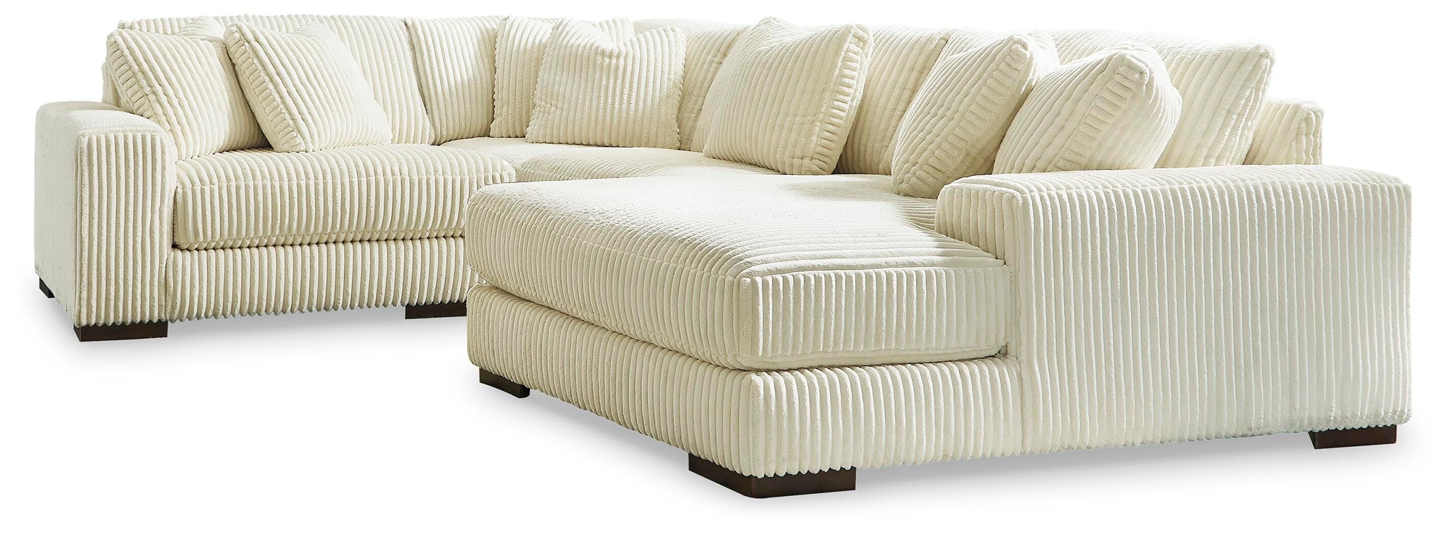 Lindyn 4-Piece Sectional with Chaise — Brown/Beige — Elite Furniture Cincinnati