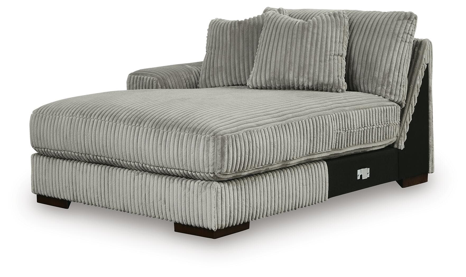 Lindyn 3-Piece Sectional with Double Chaise — Black/Gray — view 7