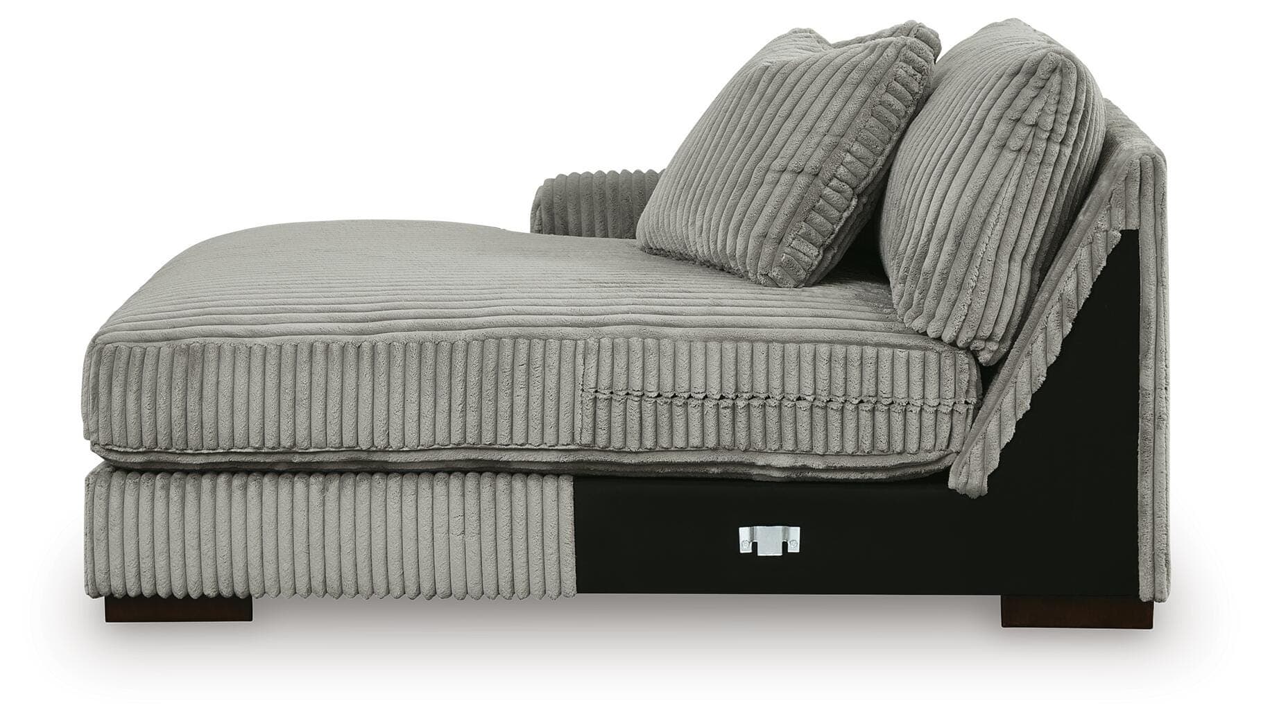 Lindyn 3-Piece Sectional with Double Chaise — Black/Gray — view 4