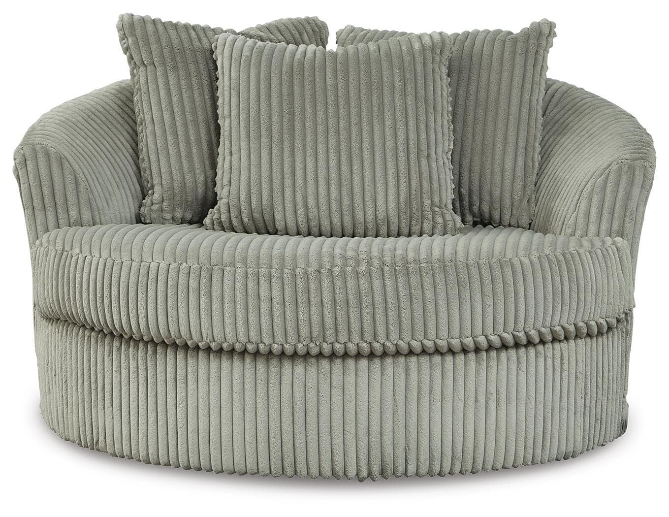 Lindyn Oversized Swivel Accent Chair — Black/Gray — view 3