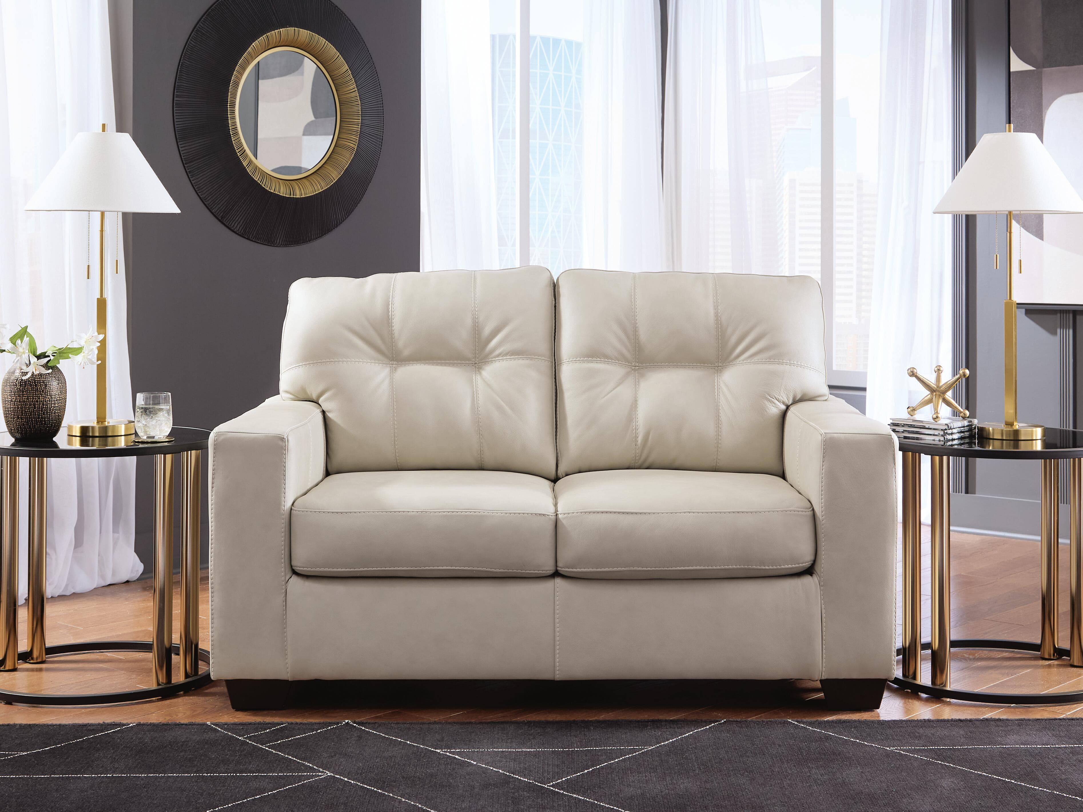 Santorine Loveseat — Brown/Beige — view 2