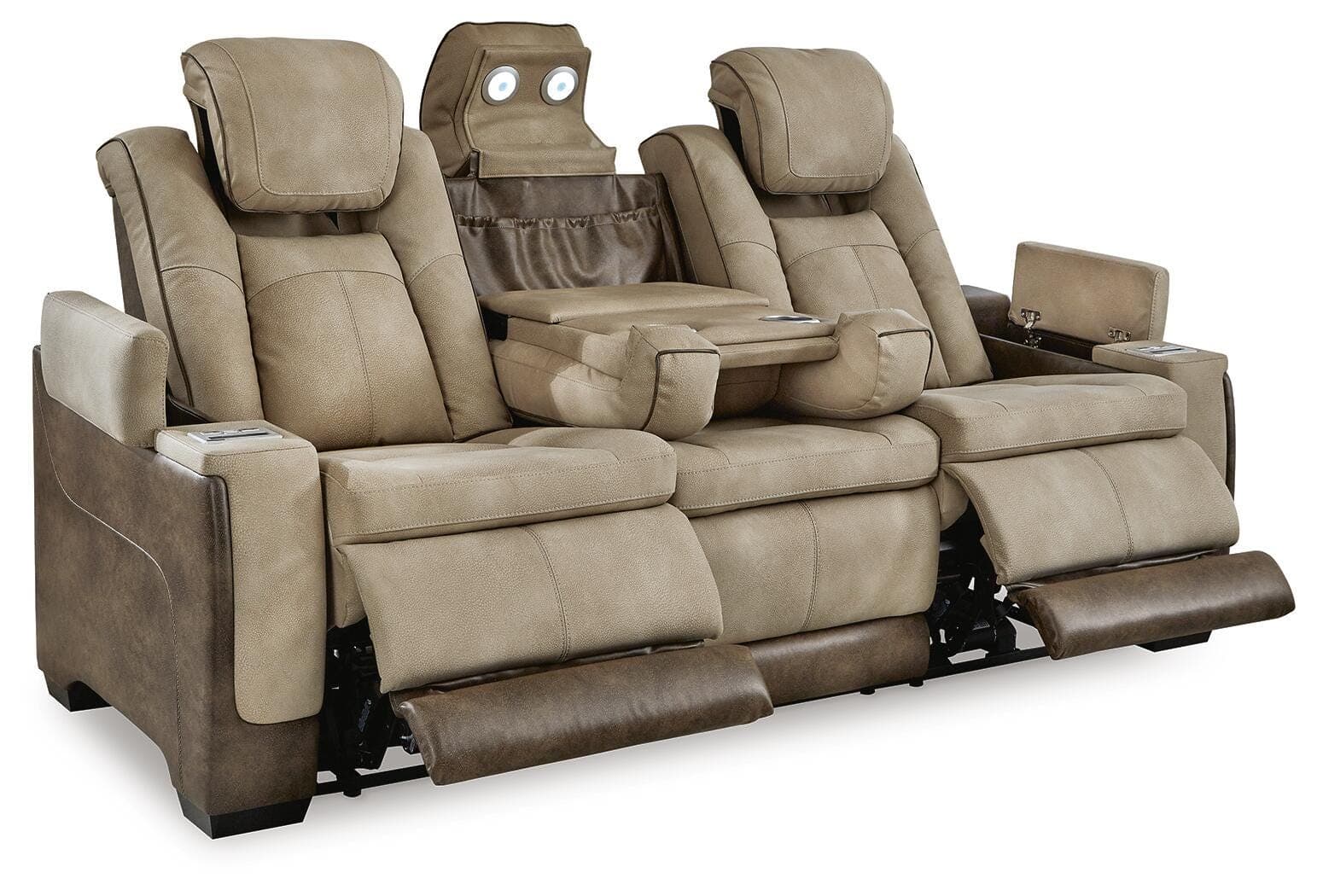 Next-Gen Durapella Power Reclining Sofa — Brown/Beige — view 3