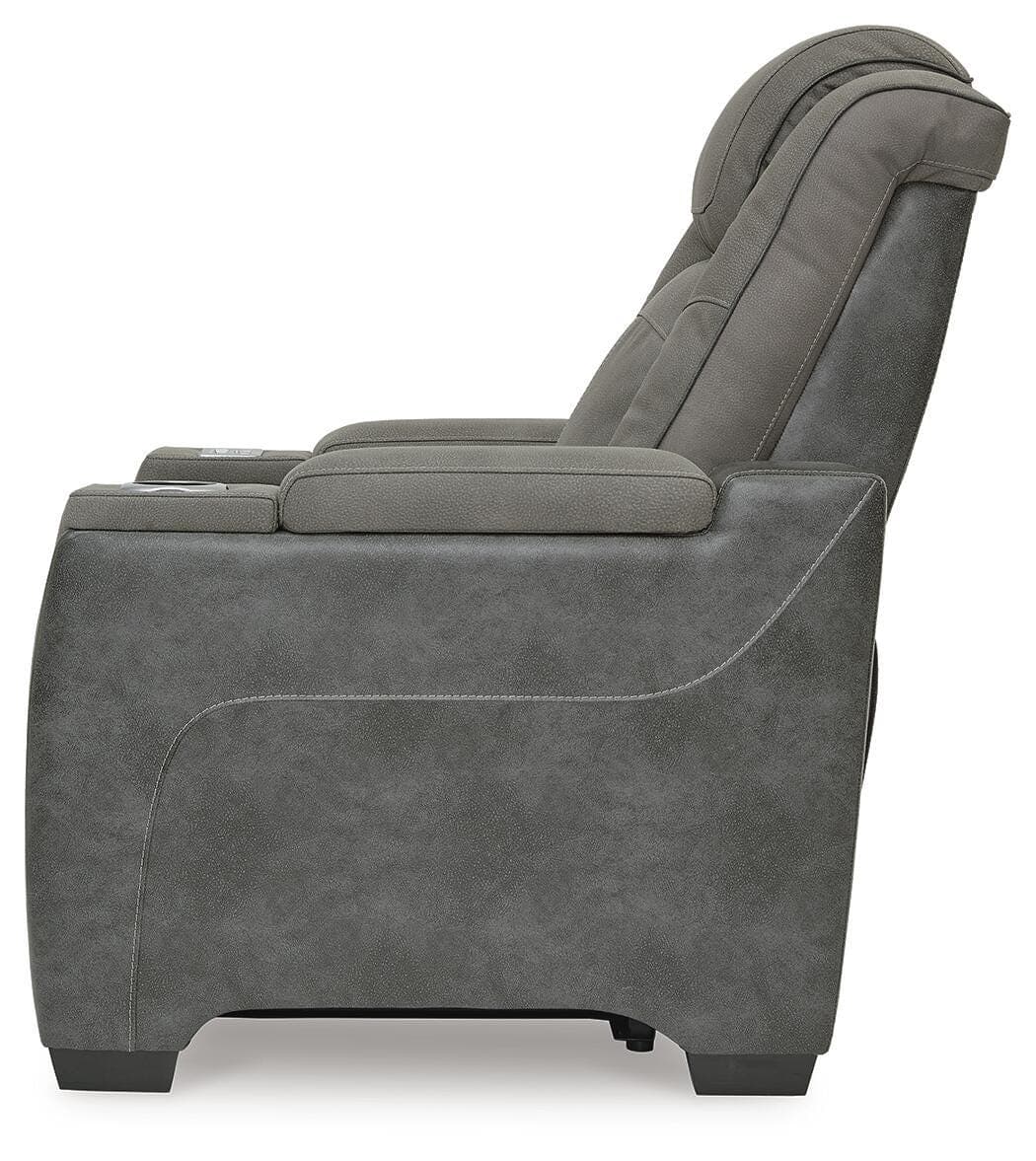 Next-Gen Durapella Power Recliner — Black/Gray — view 7