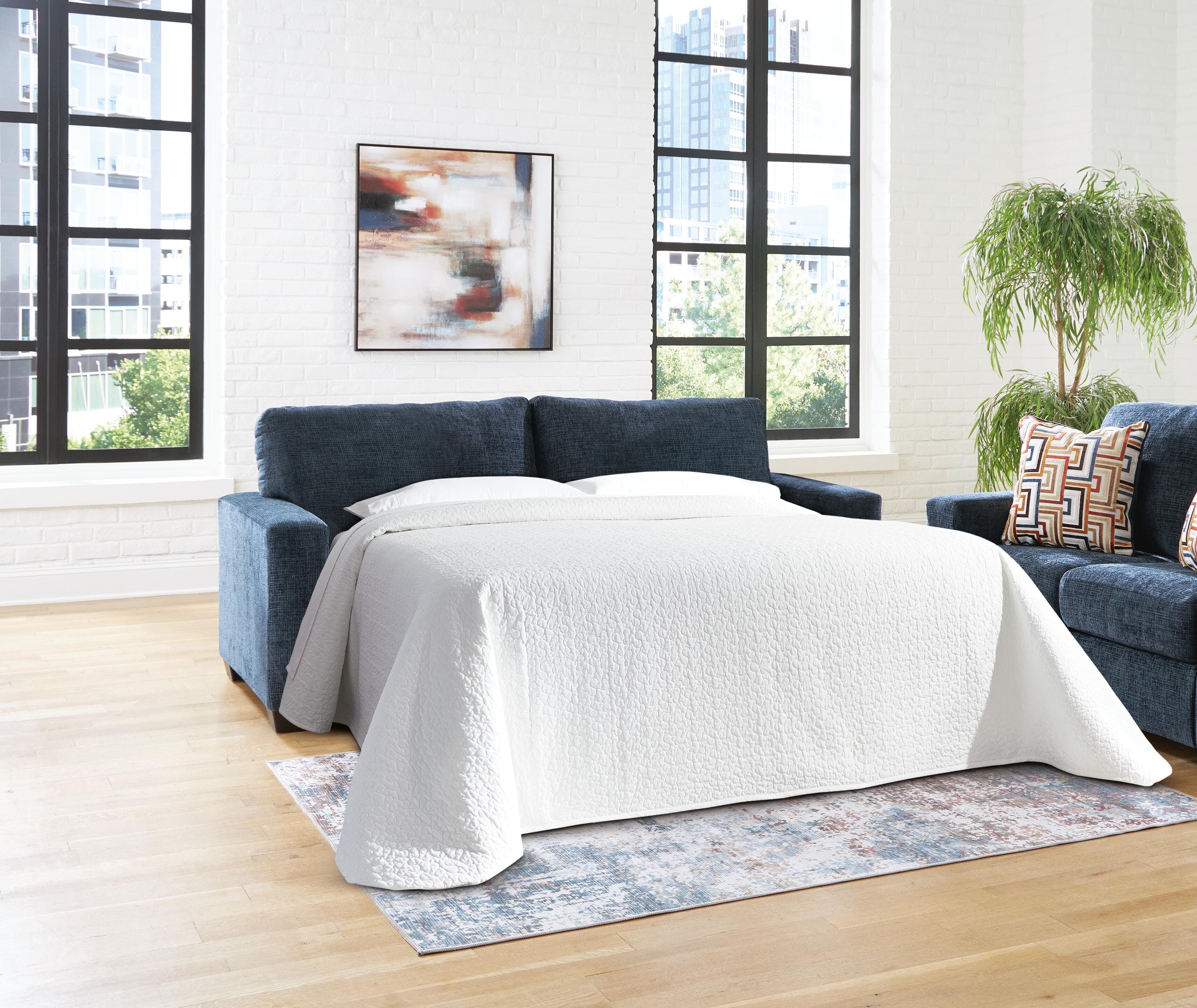 Aviemore Queen Sofa Sleeper — Blue — view 2