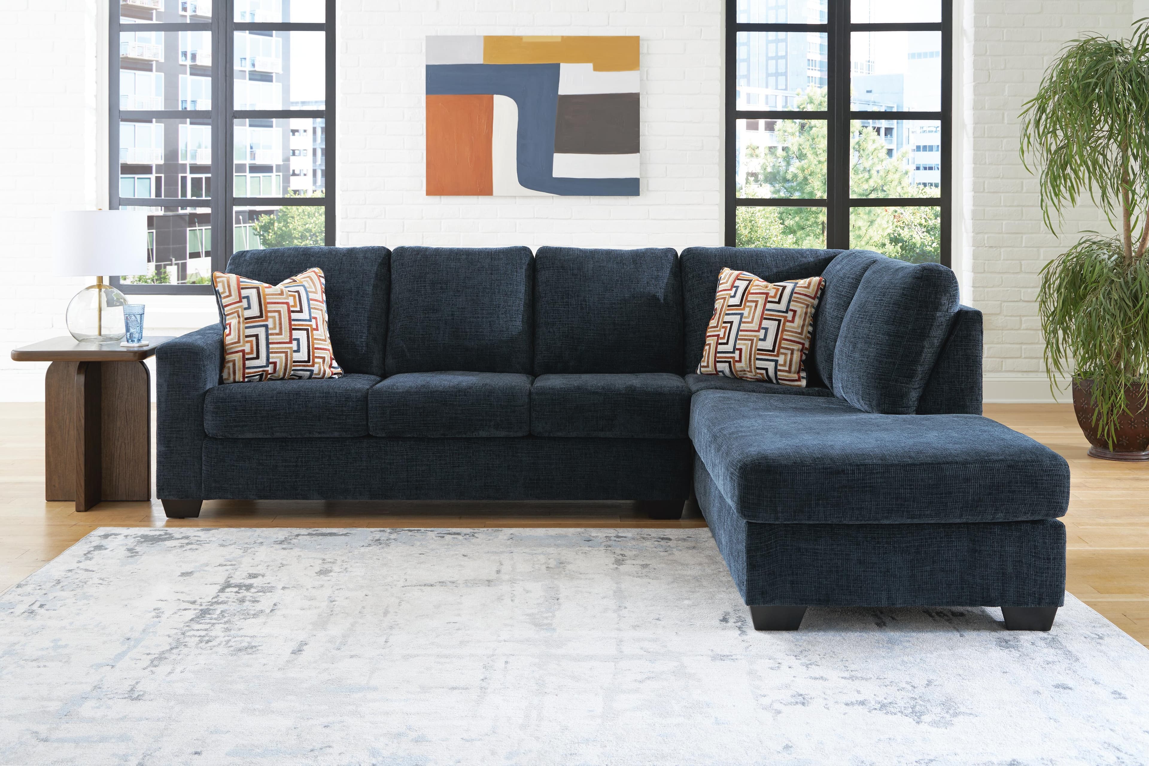 Aviemore 2-Piece Sectional with Chaise — Blue — view 4
