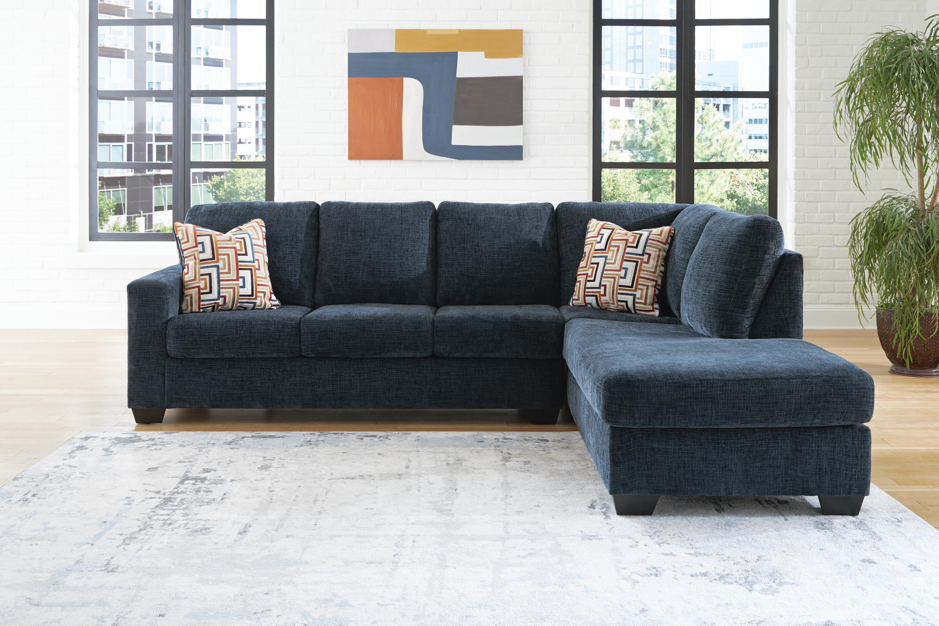 Aviemore 2-Piece Sectional with Chaise — Blue — view 5