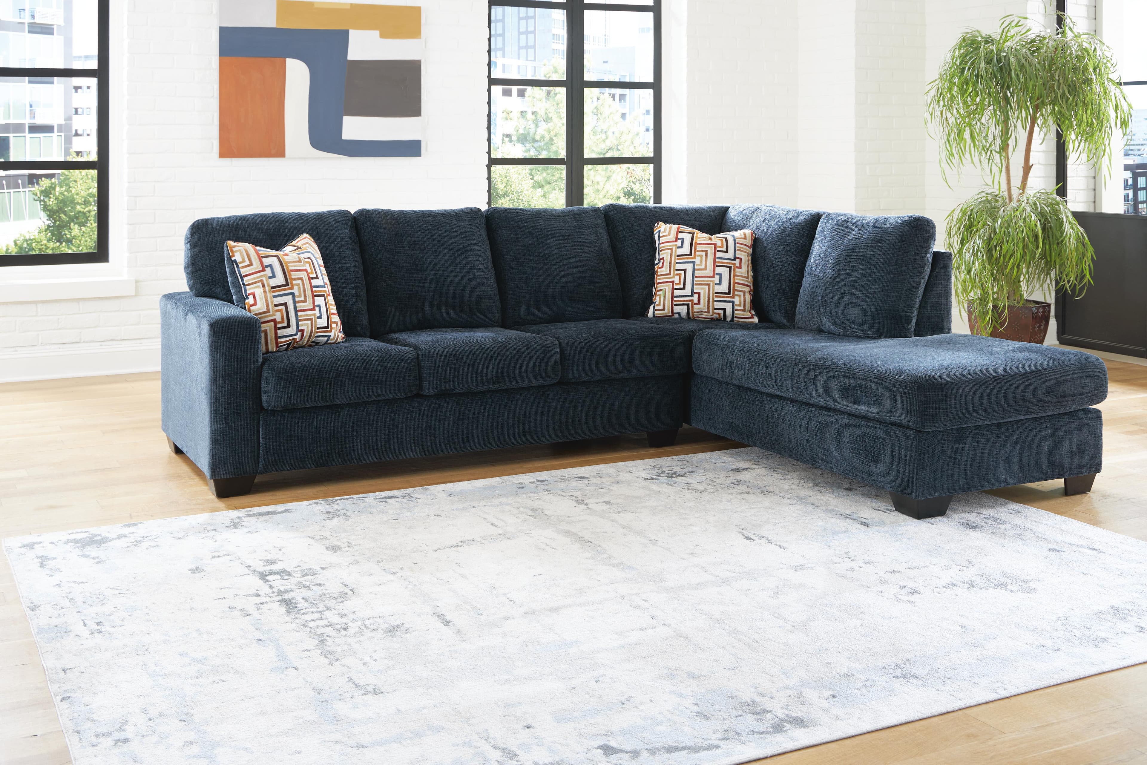 Aviemore 2-Piece Sectional with Chaise — Blue — view 2