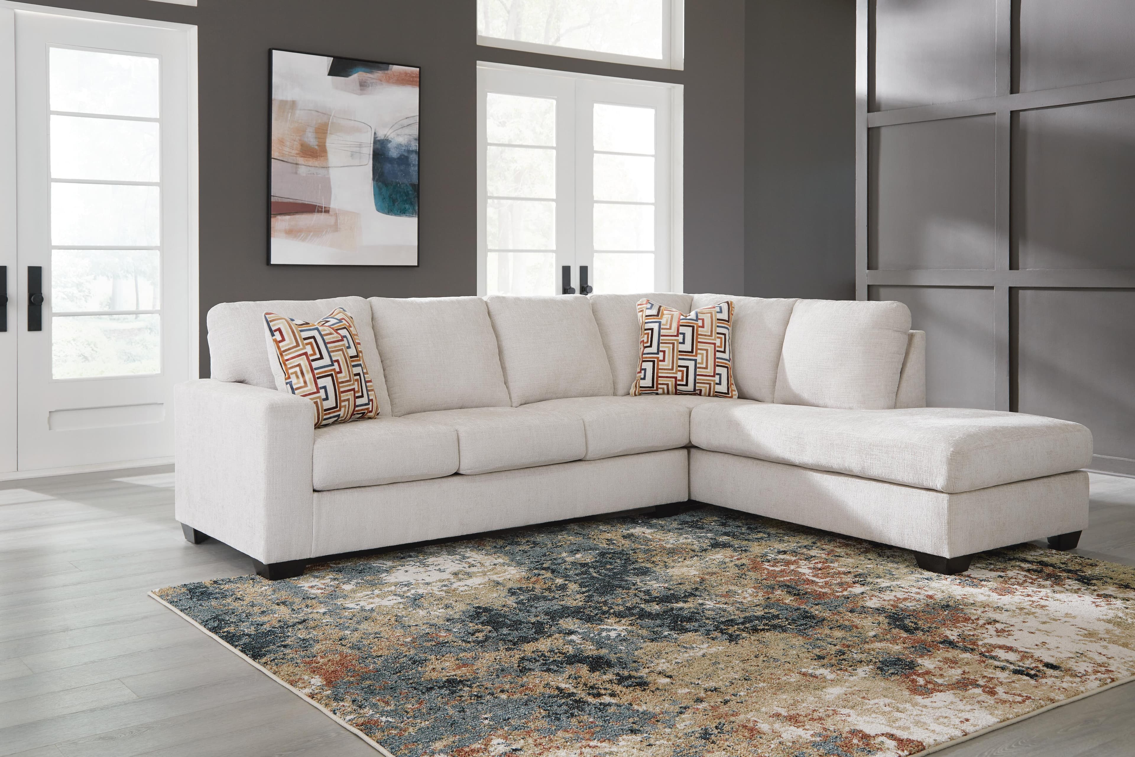 Aviemore 2-Piece Sectional with Chaise — White — view 2