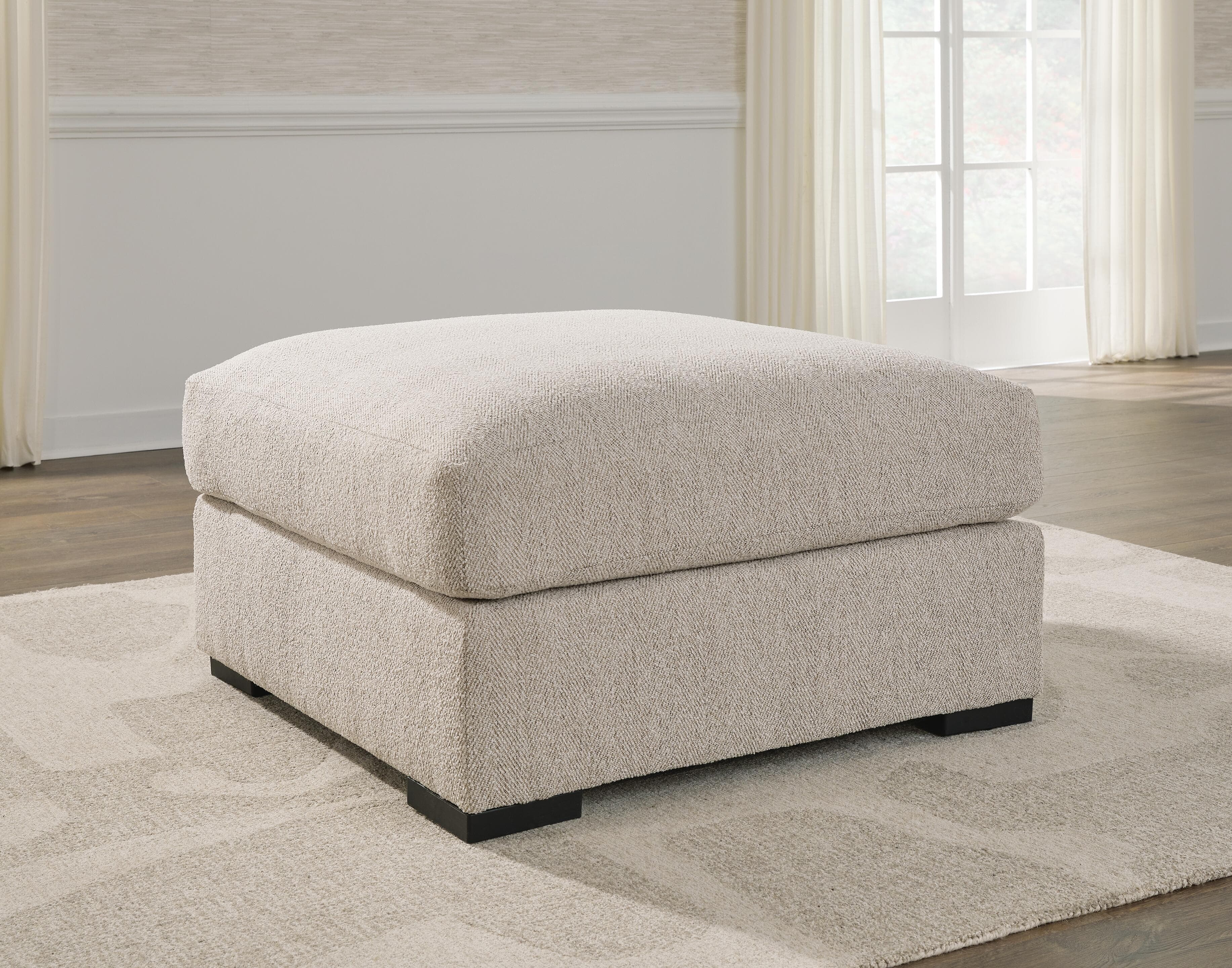 Ballyton Oversized Accent Ottoman — Brown/Beige — view 2