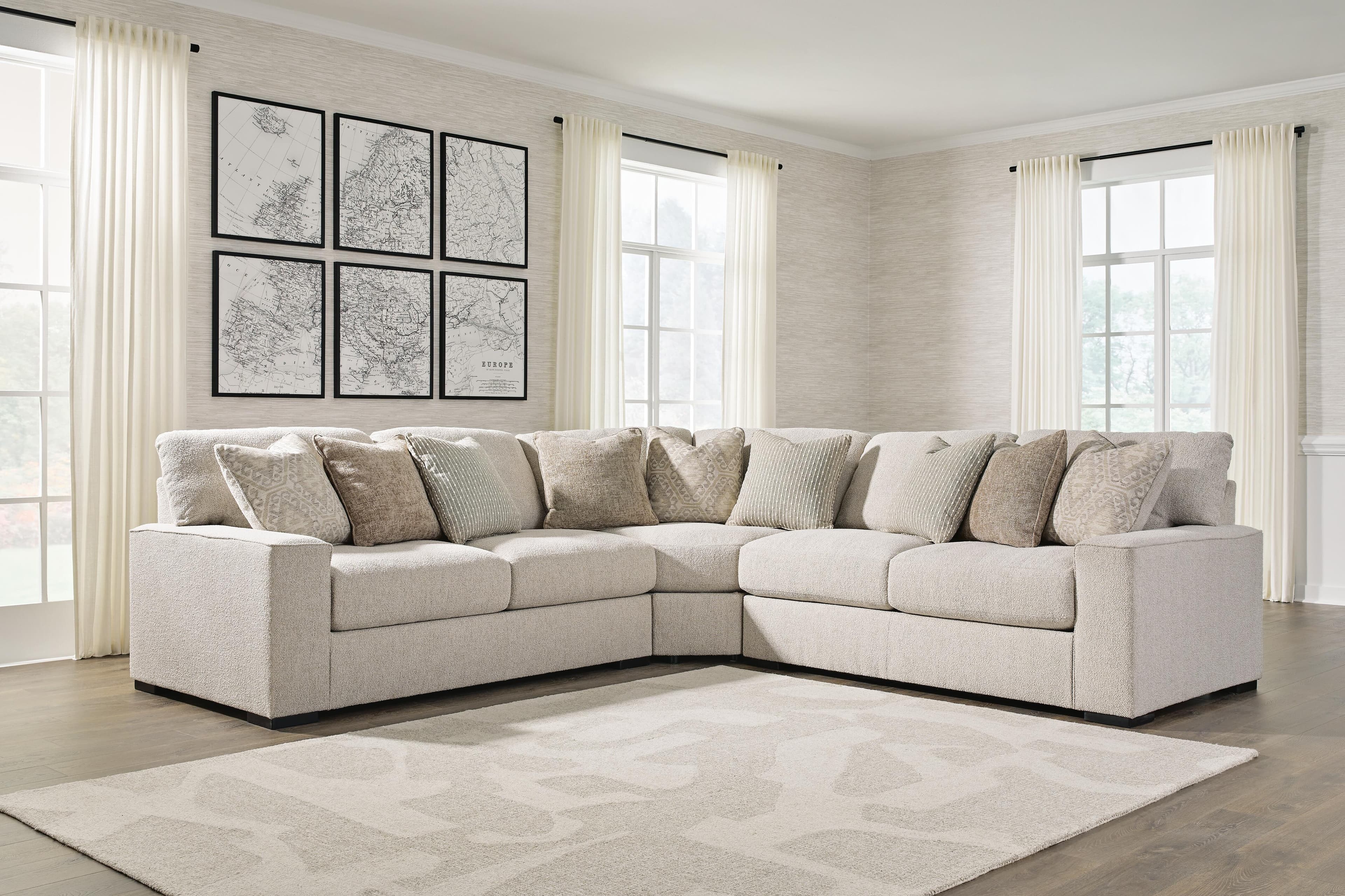 Ballyton 3-Piece Sectional — Brown/Beige — view 2