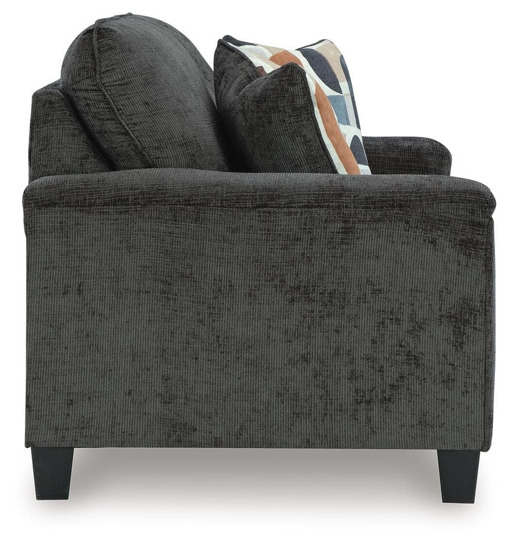 Erinslane Loveseat — Black/Gray — view 4