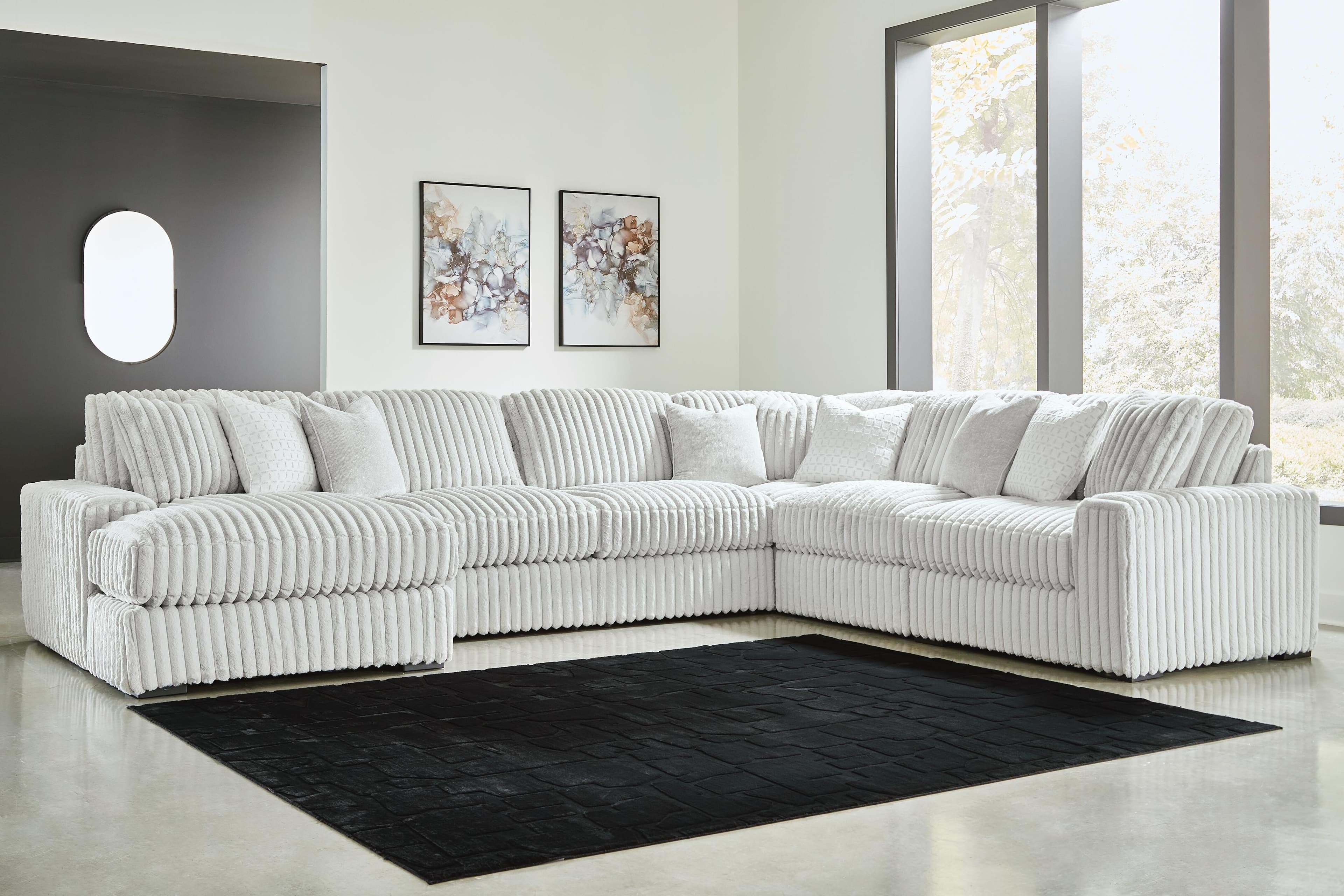 Stupendous 6-Piece Sectional with Chaise — Alloy — view 2