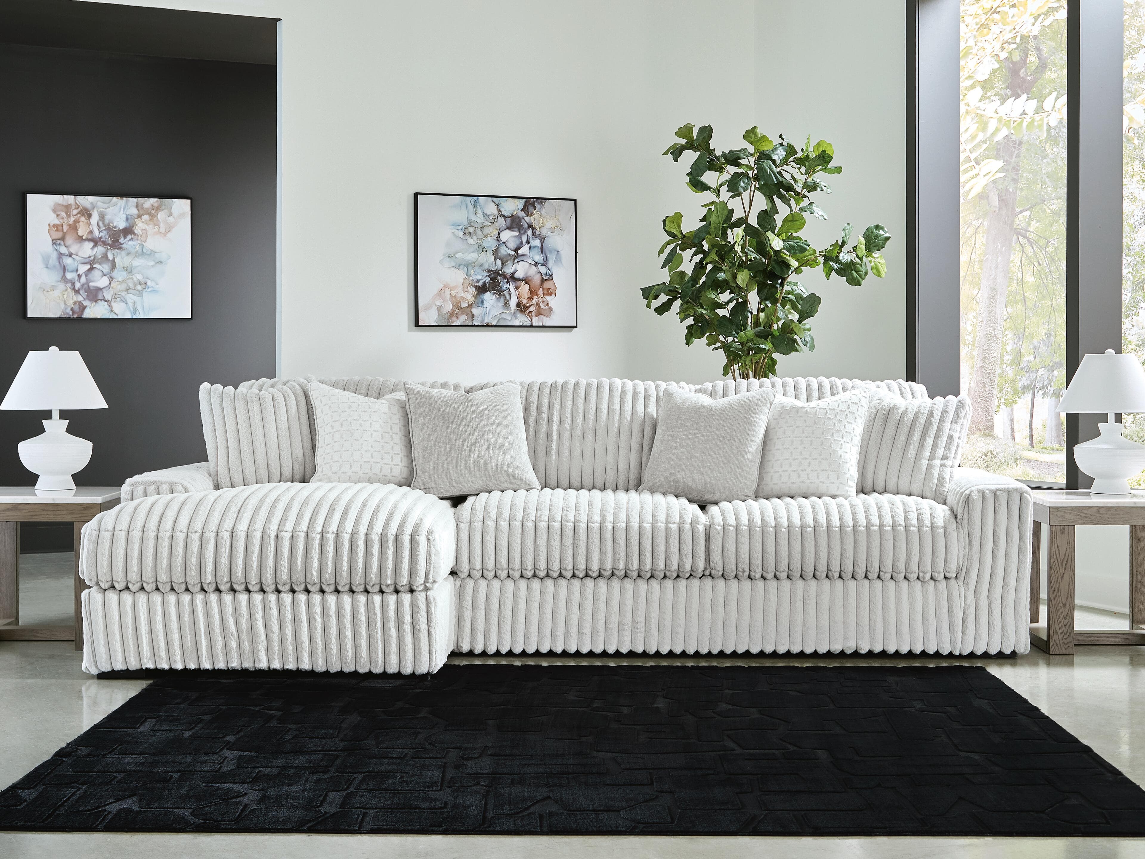 Stupendous 2-Piece Sectional with Chaise — Alloy — view 2