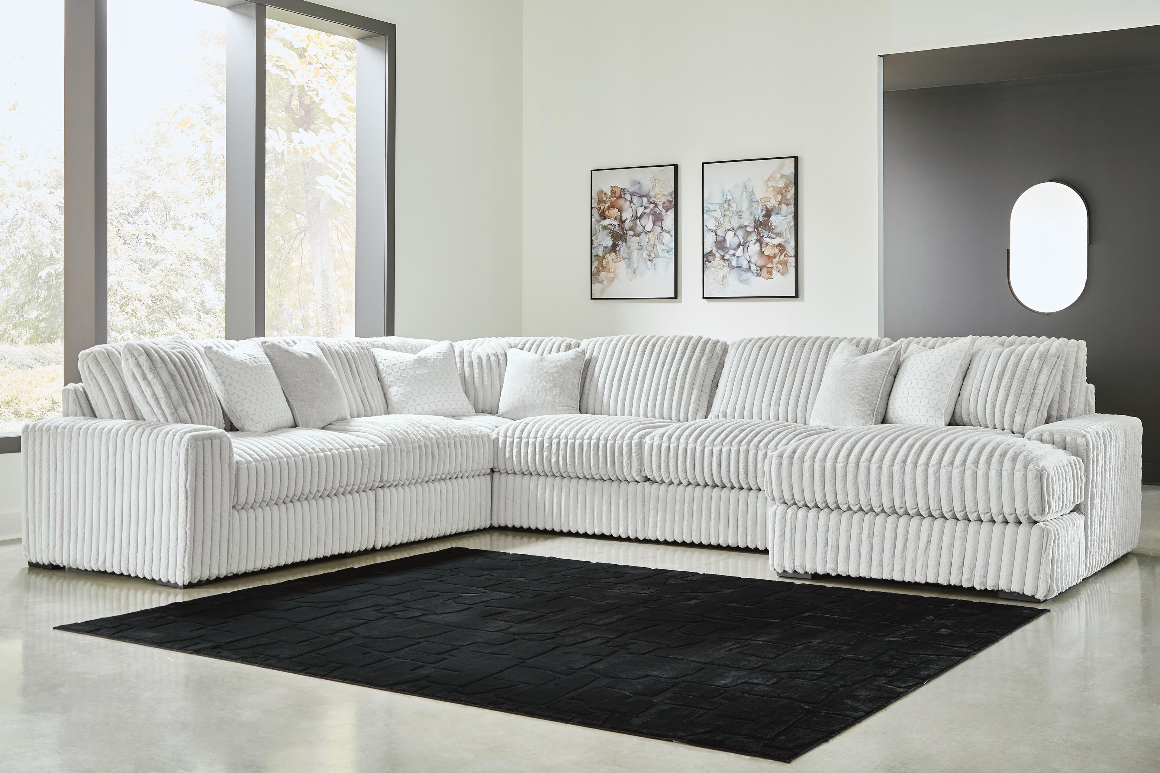 Stupendous 6-Piece Sectional with Chaise — Alloy — view 2