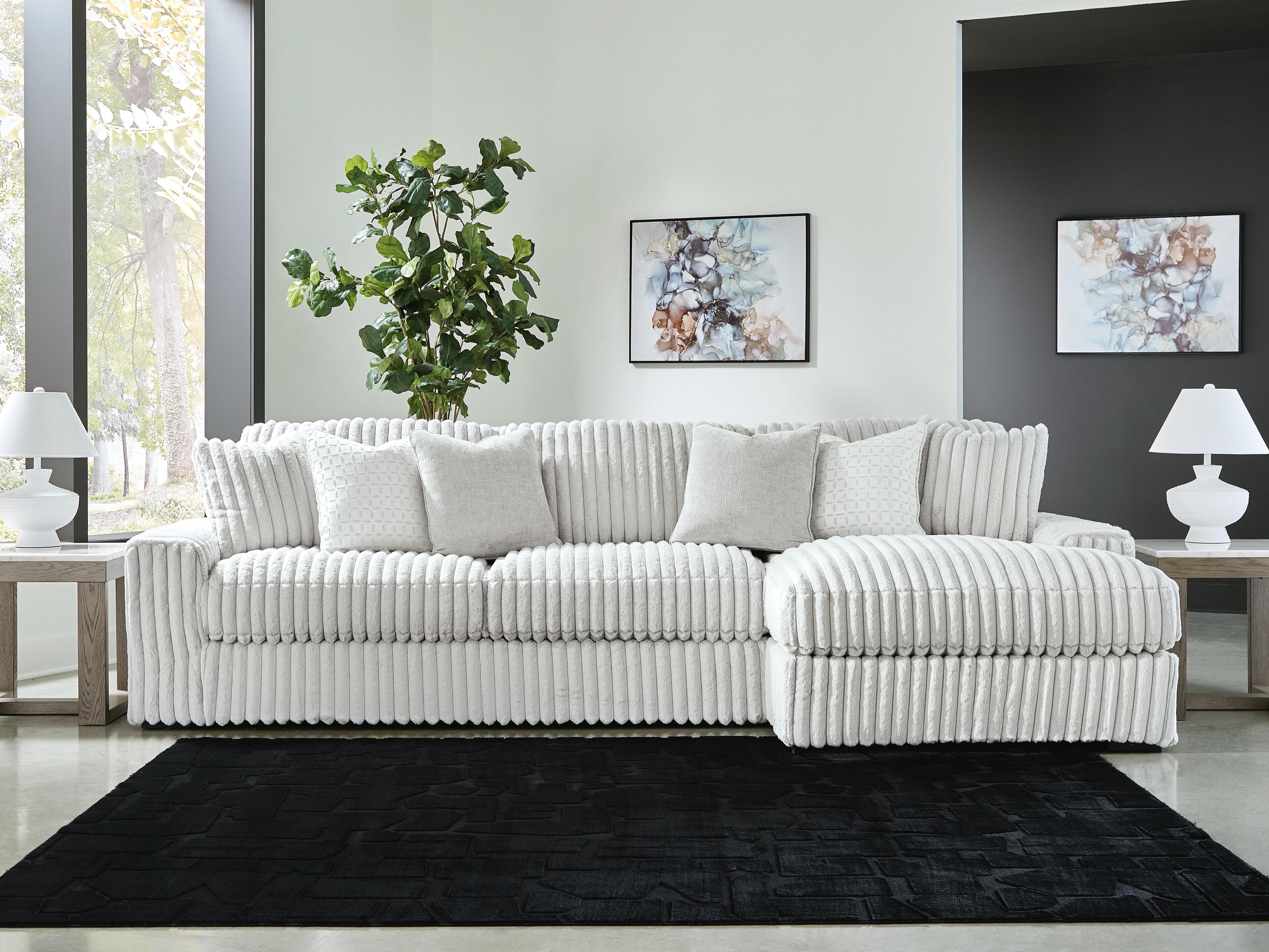 Stupendous 2-Piece Sectional with Chaise — Alloy — view 2