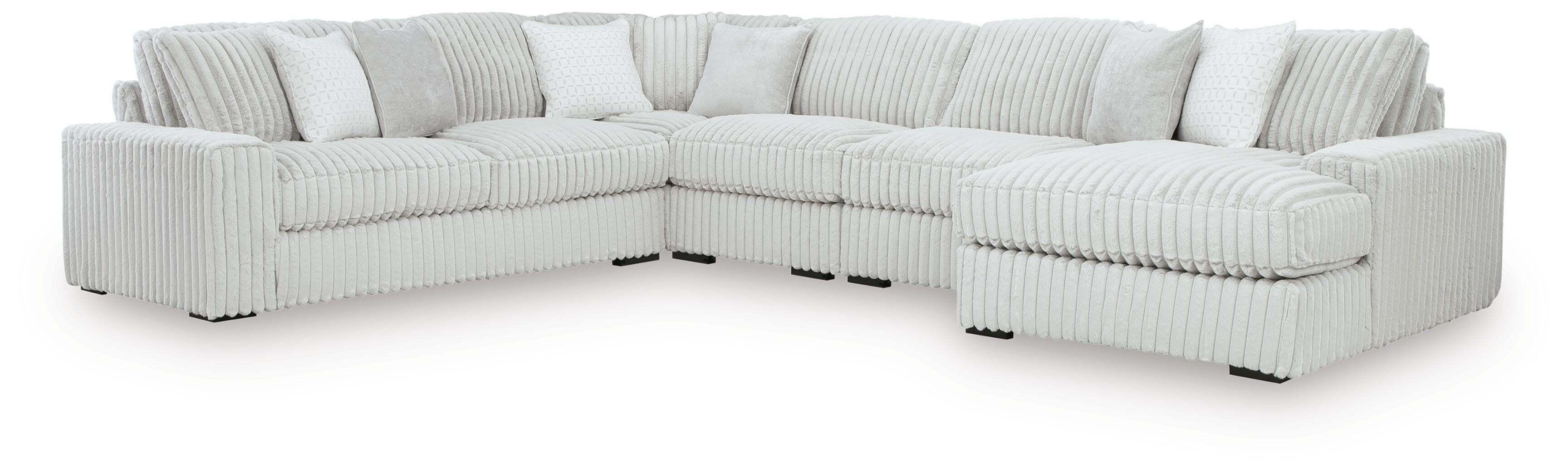 Stupendous 5-Piece Sectional with Chaise