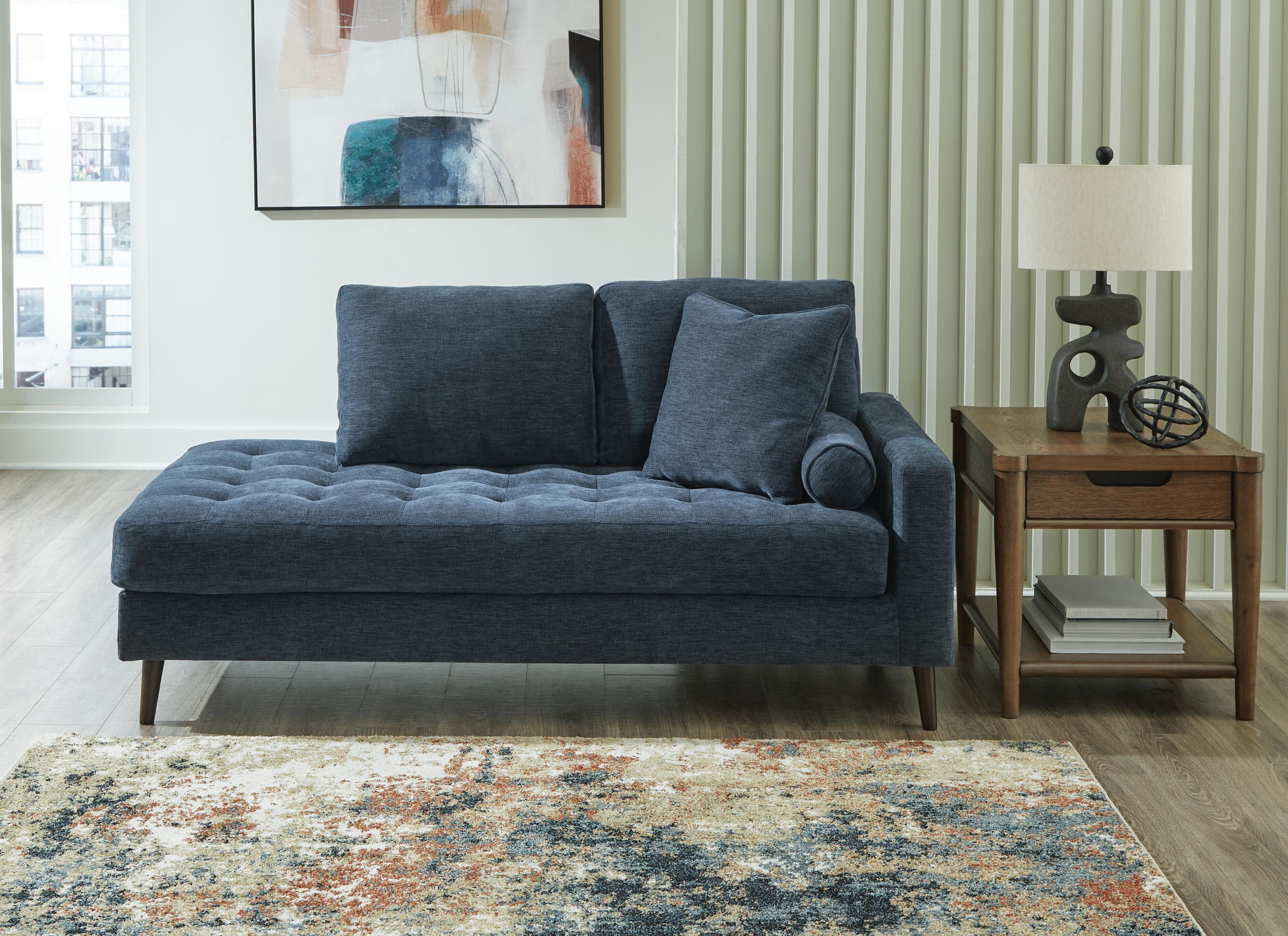 Bixler Right-Arm Facing Corner Chaise — Blue — view 2