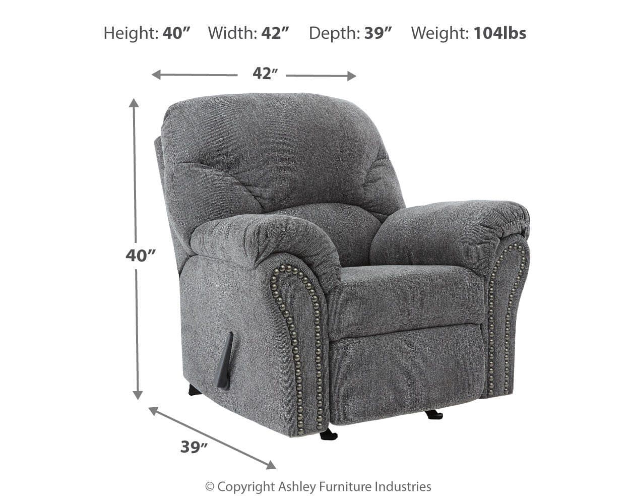 Allmaxx Recliner — Black/Gray — view 4