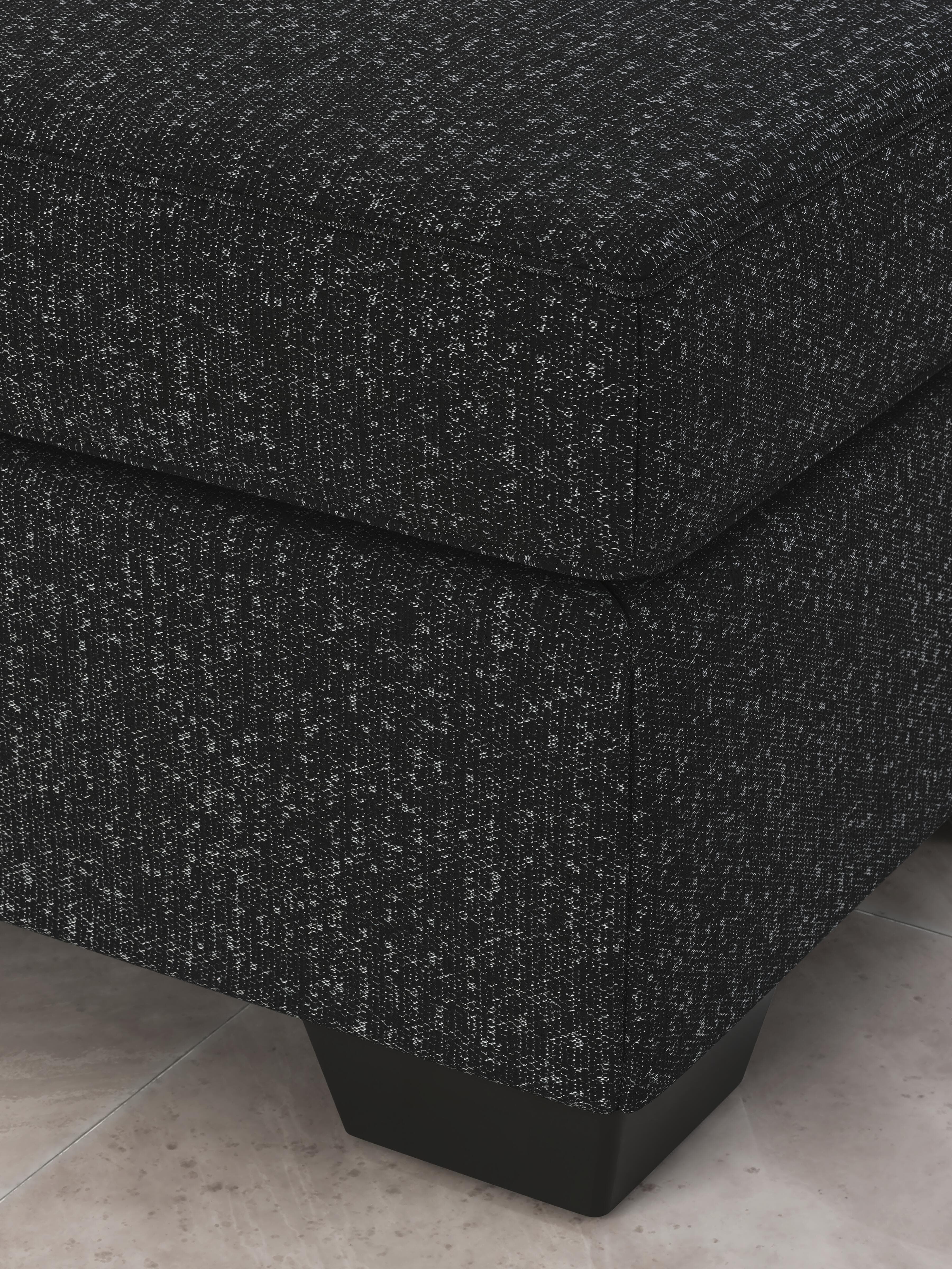 Jasmine Peaks Ottoman — Black/Gray — view 6