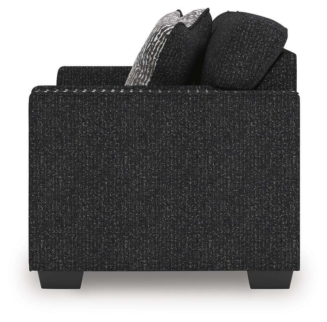 Jasmine Peaks Loveseat — Black/Gray — view 7