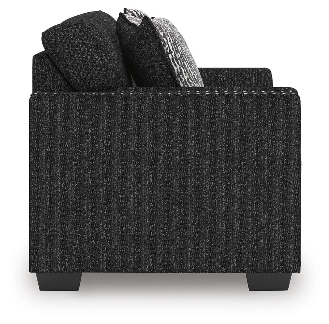 Jasmine Peaks Loveseat — Black/Gray — view 5