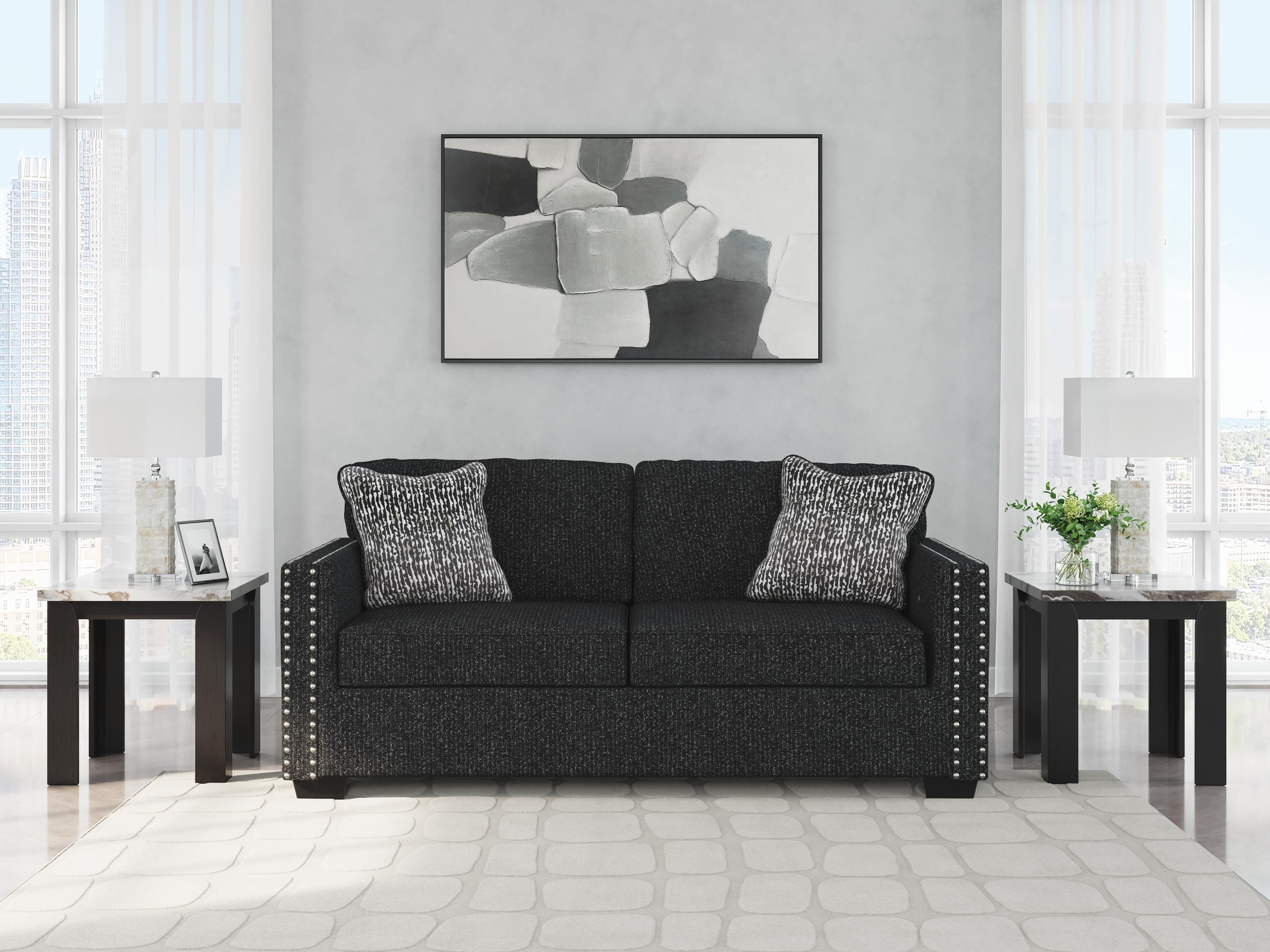 Jasmine Peaks Sofa — Black/Gray — view 2