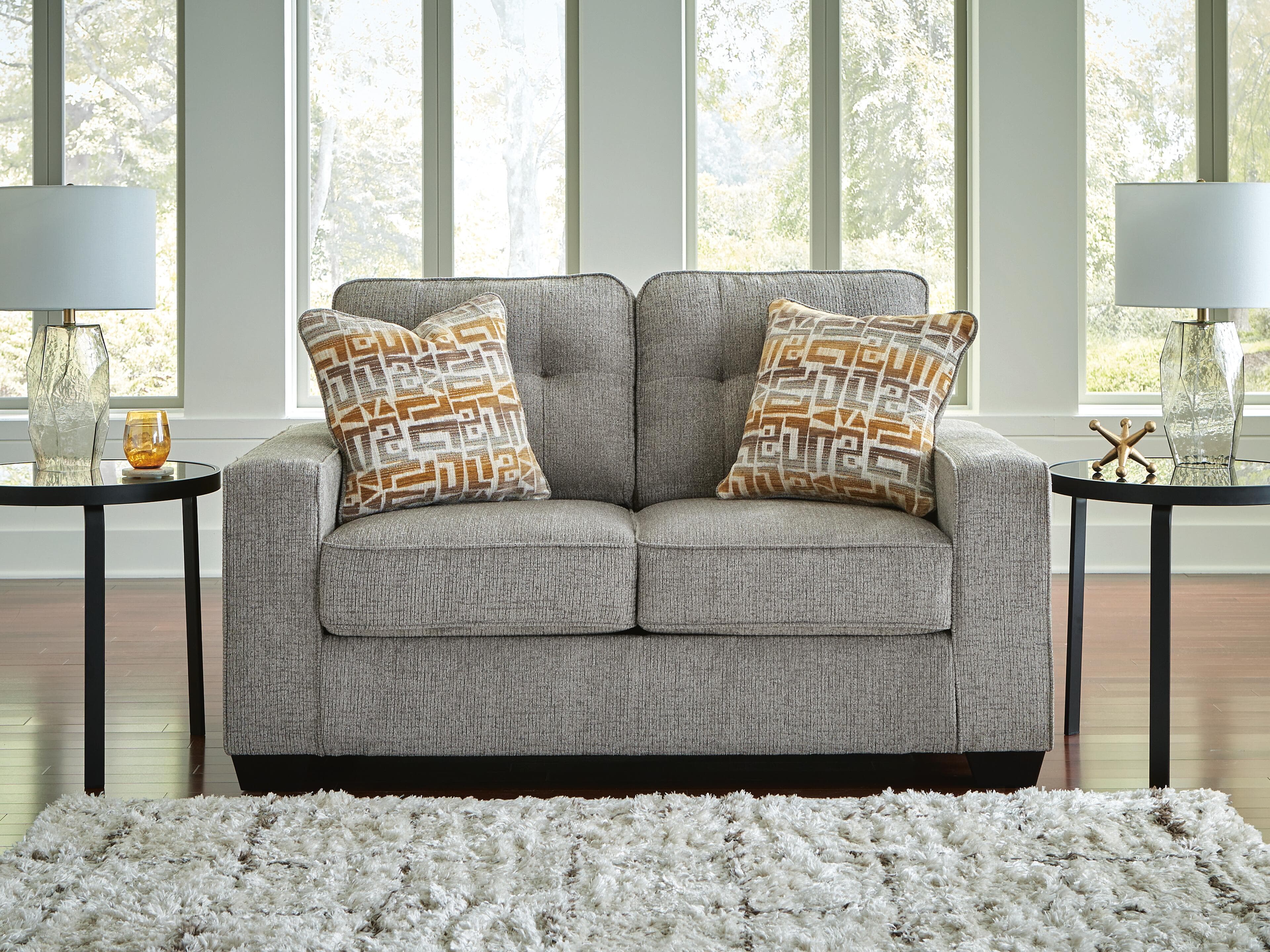 Storrow Loveseat — Black/Gray — view 2